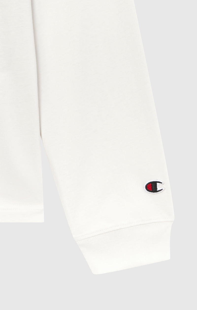 Herren Langarmshirt Mit Rundhalsausschnitt Und Großem Gesticktem Logo Icons