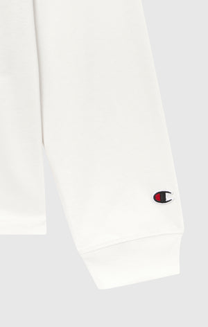 Herren Langarmshirt Mit Rundhalsausschnitt Und Großem Gesticktem Logo Icons