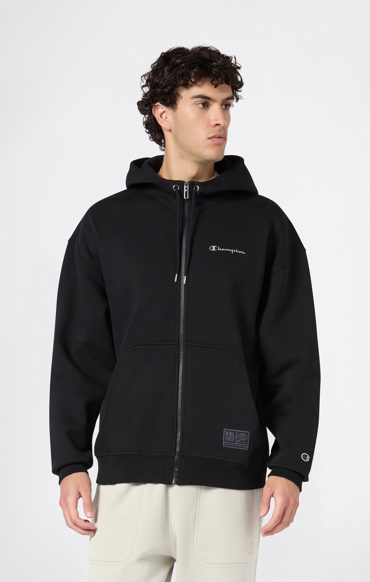 Felpa con Cappuccio e Zip Intera con Interno Felpato da Uomo Urban Contemporary