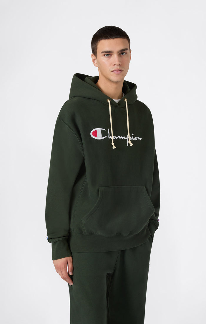 Felpa con Cappuccio da Uomo REVERSE WEAVE con interno felpato