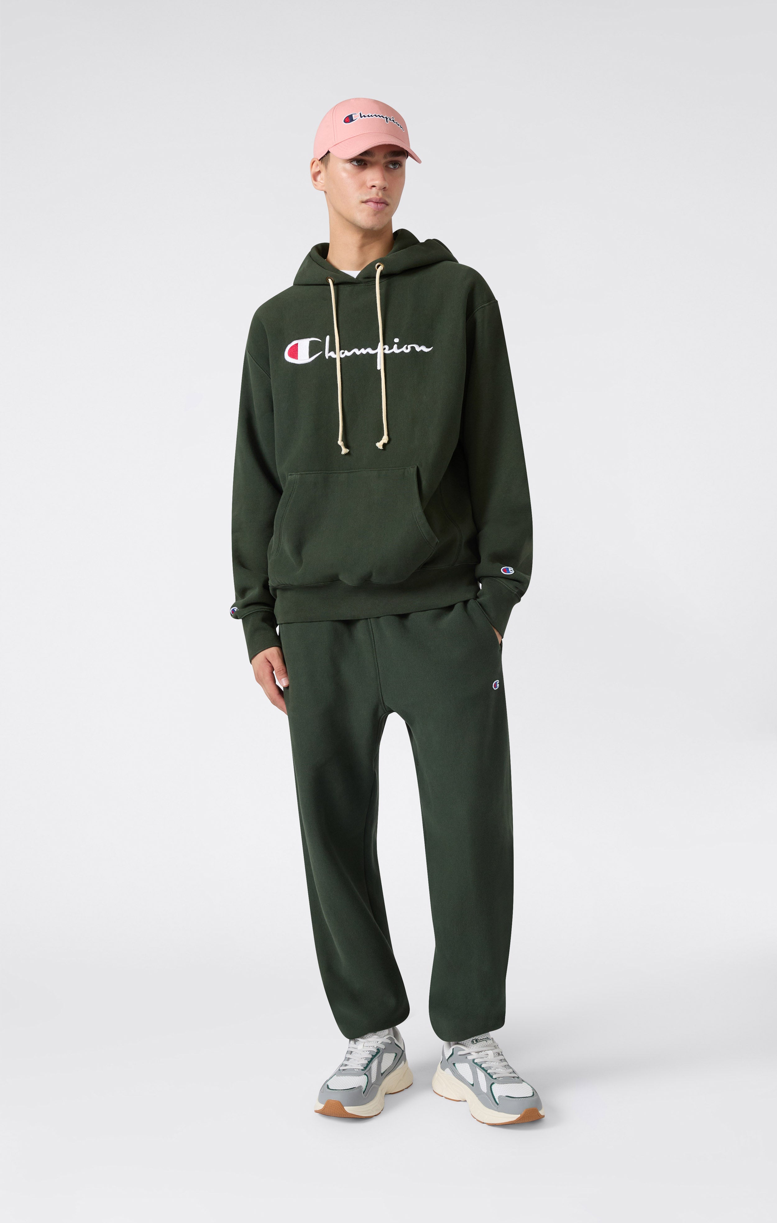 Men’s Heavyweight Hoodie with Brushed Fleece Interior Reverse Weave