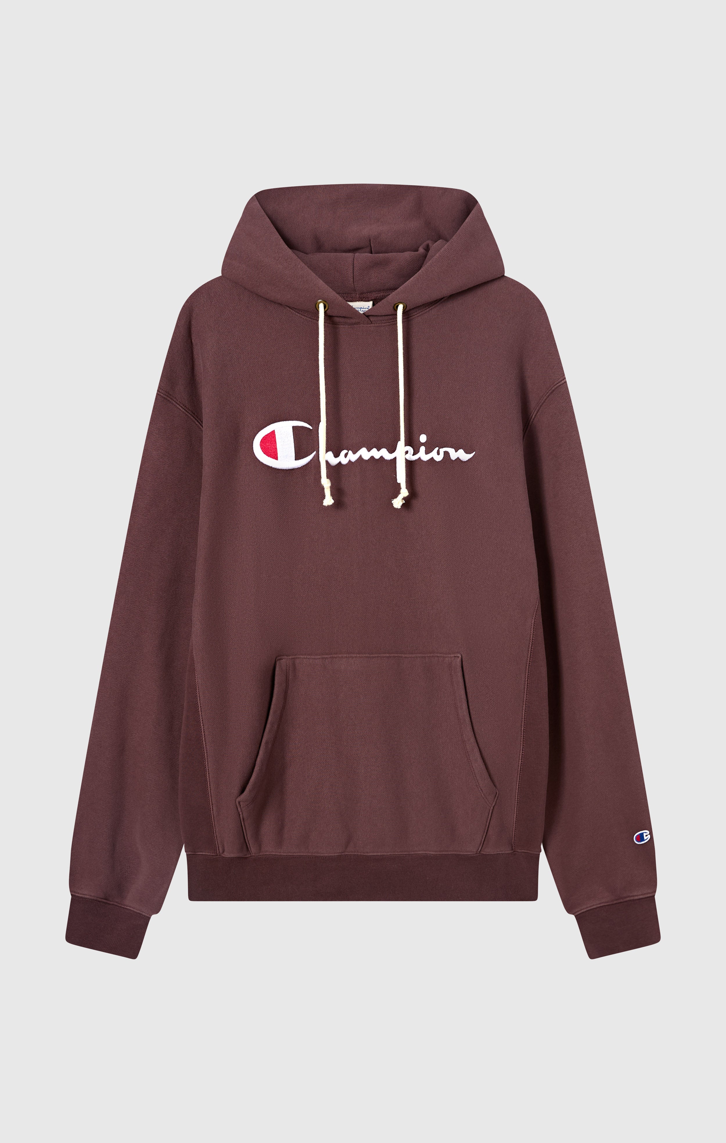 Felpa Pesante con Cappuccio e Interno Felpato Reverse Weave da Uomo