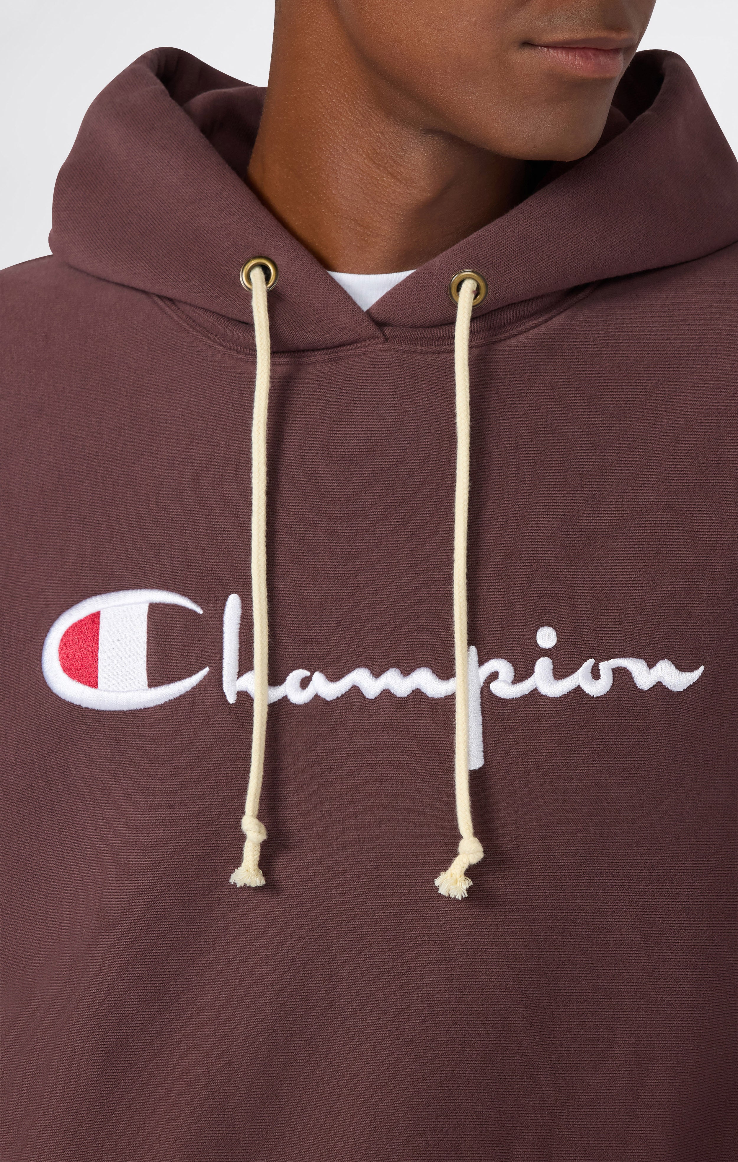 Felpa Pesante con Cappuccio e Interno Felpato Reverse Weave da Uomo