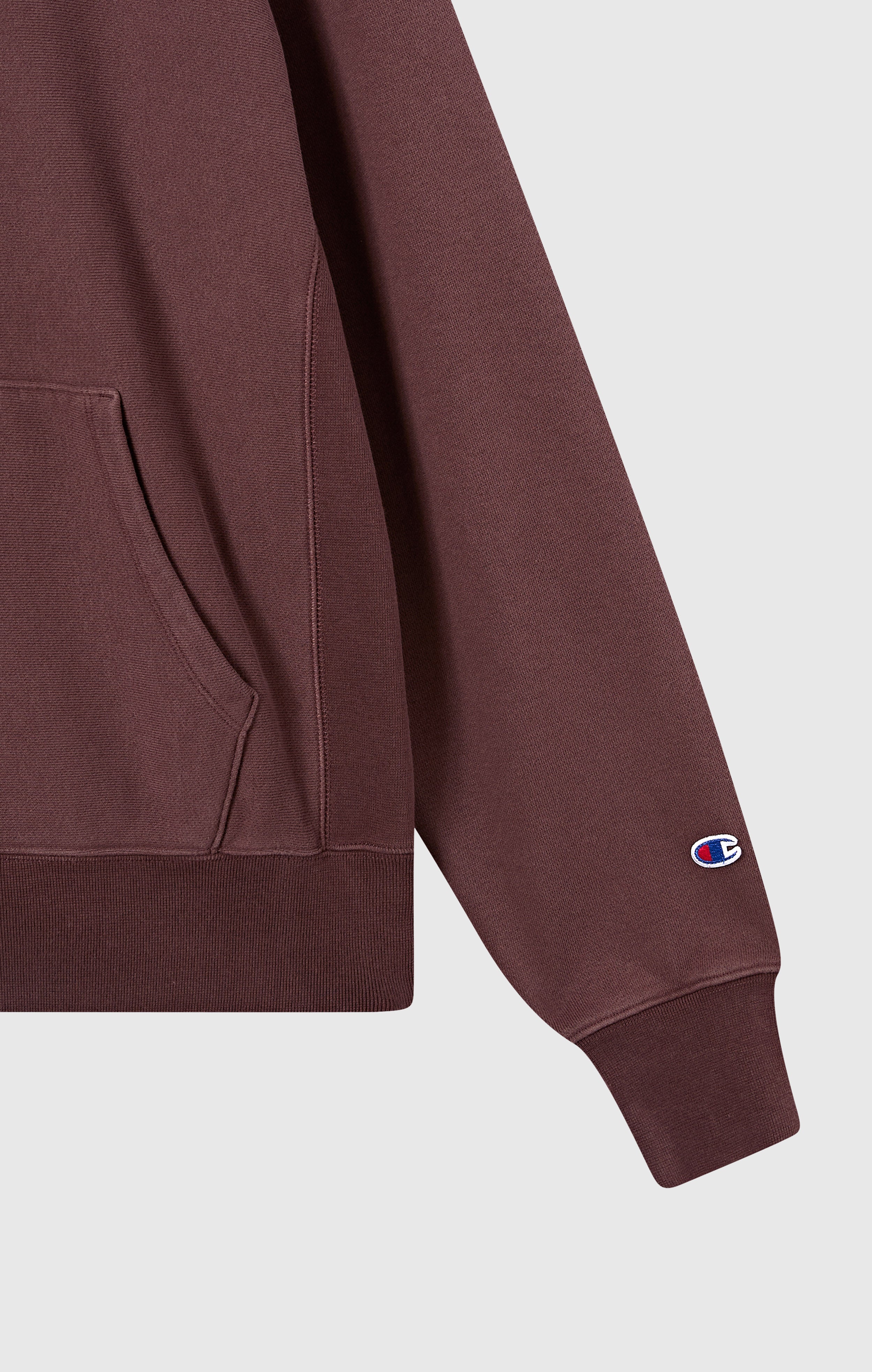 Felpa Pesante con Cappuccio e Interno Felpato Reverse Weave da Uomo