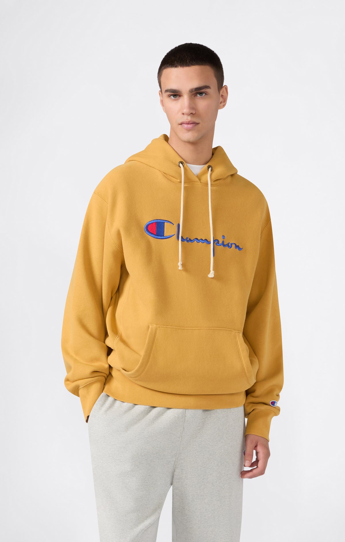 Sweat à Capuche Reverse Weave Lourd pour Homme avec Intérieur Gratté