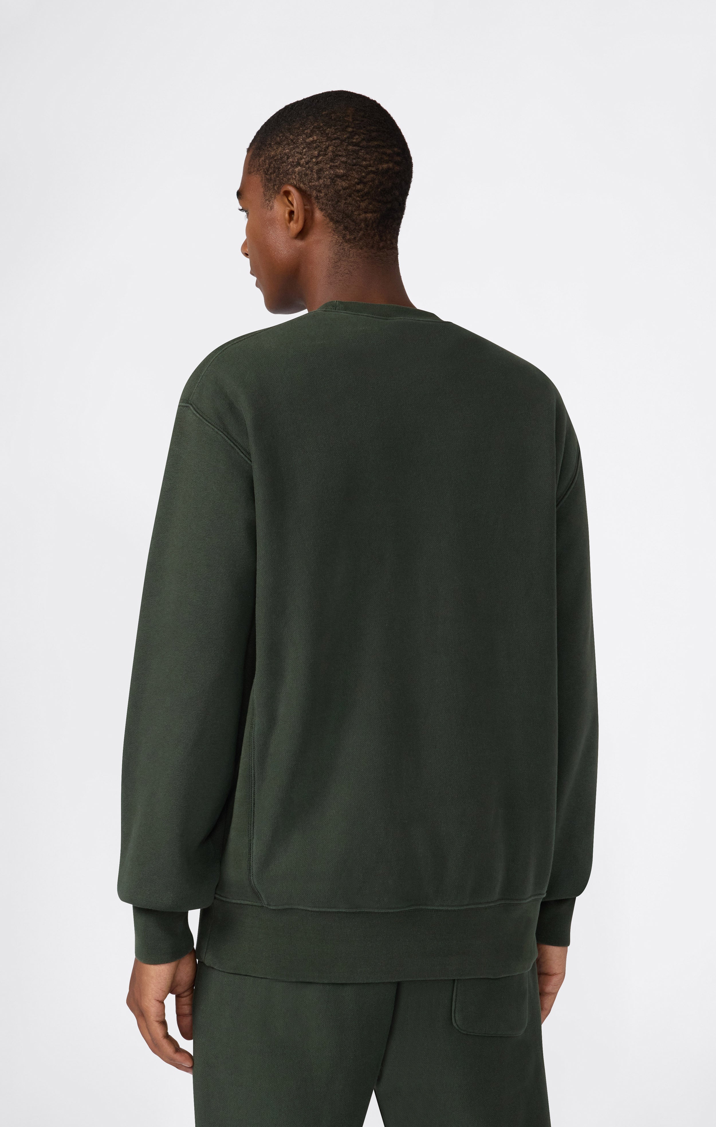 Sudadera de Peso Pesado Reverse Weave para Hombre de Cuello Redondo con Interior Afelpado