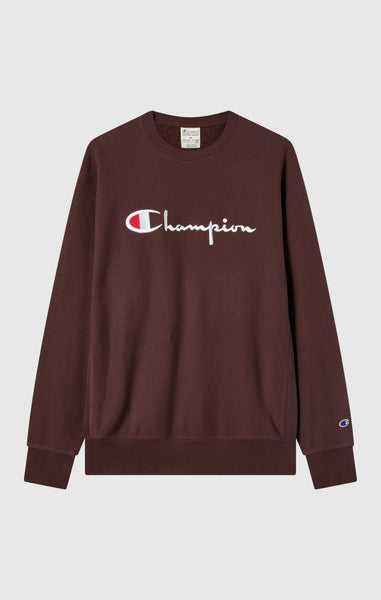 Felpa Pesante Girocollo con Interno Felpato da Uomo Reverse Weave