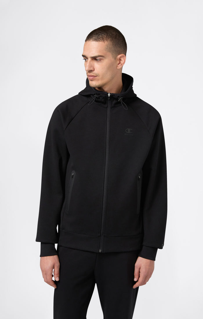 Felpa Da Uomo Stretch Con Cappuccio E Zip Intera C-Tech