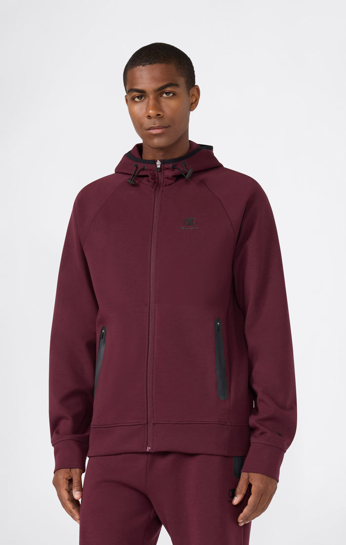 Felpa Da Uomo Stretch Con Cappuccio E Zip Intera C-Tech