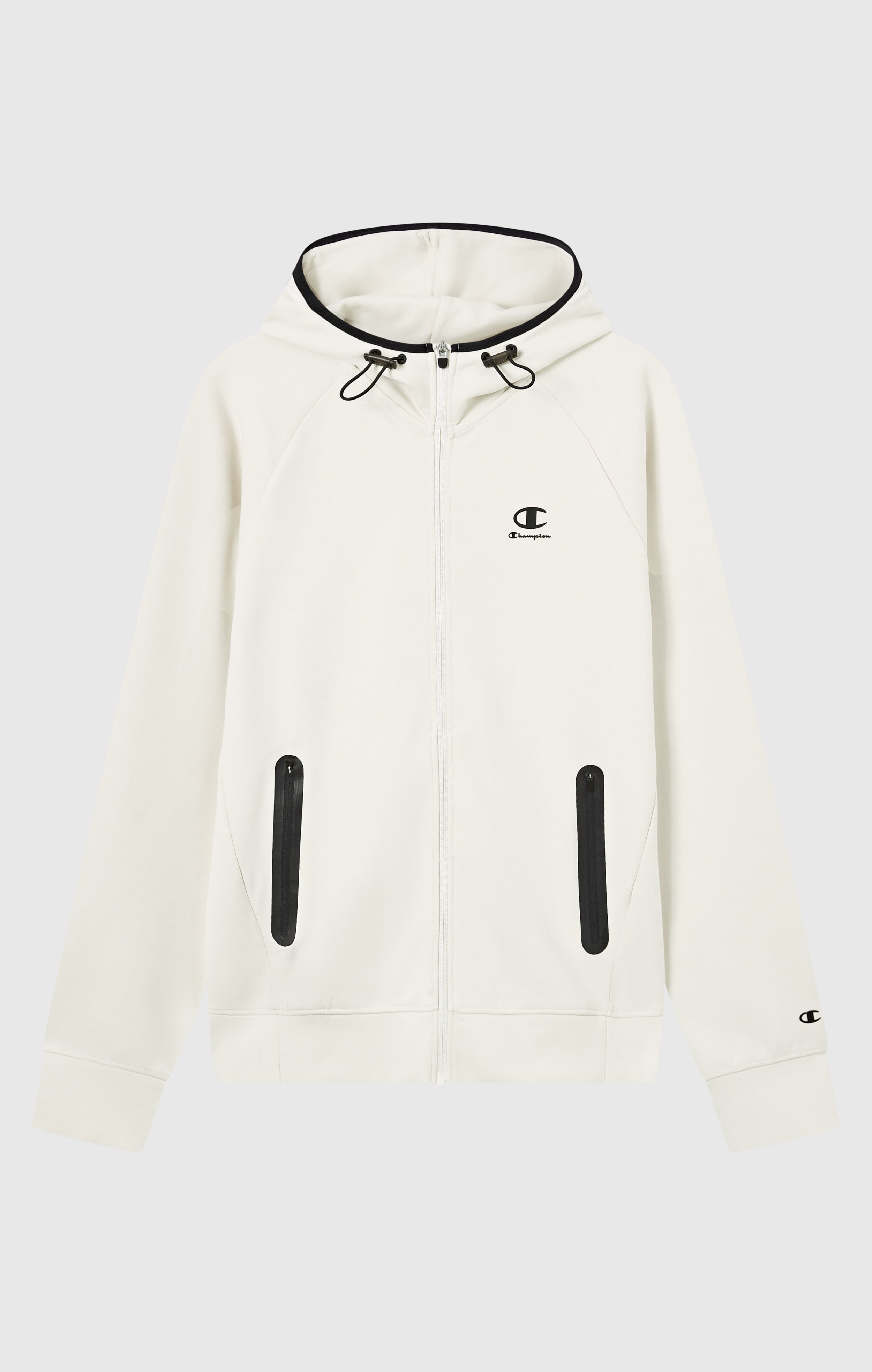 Men's Stretch Poly-Cotton Full Zip Hooded Sweatshirt C-Tech