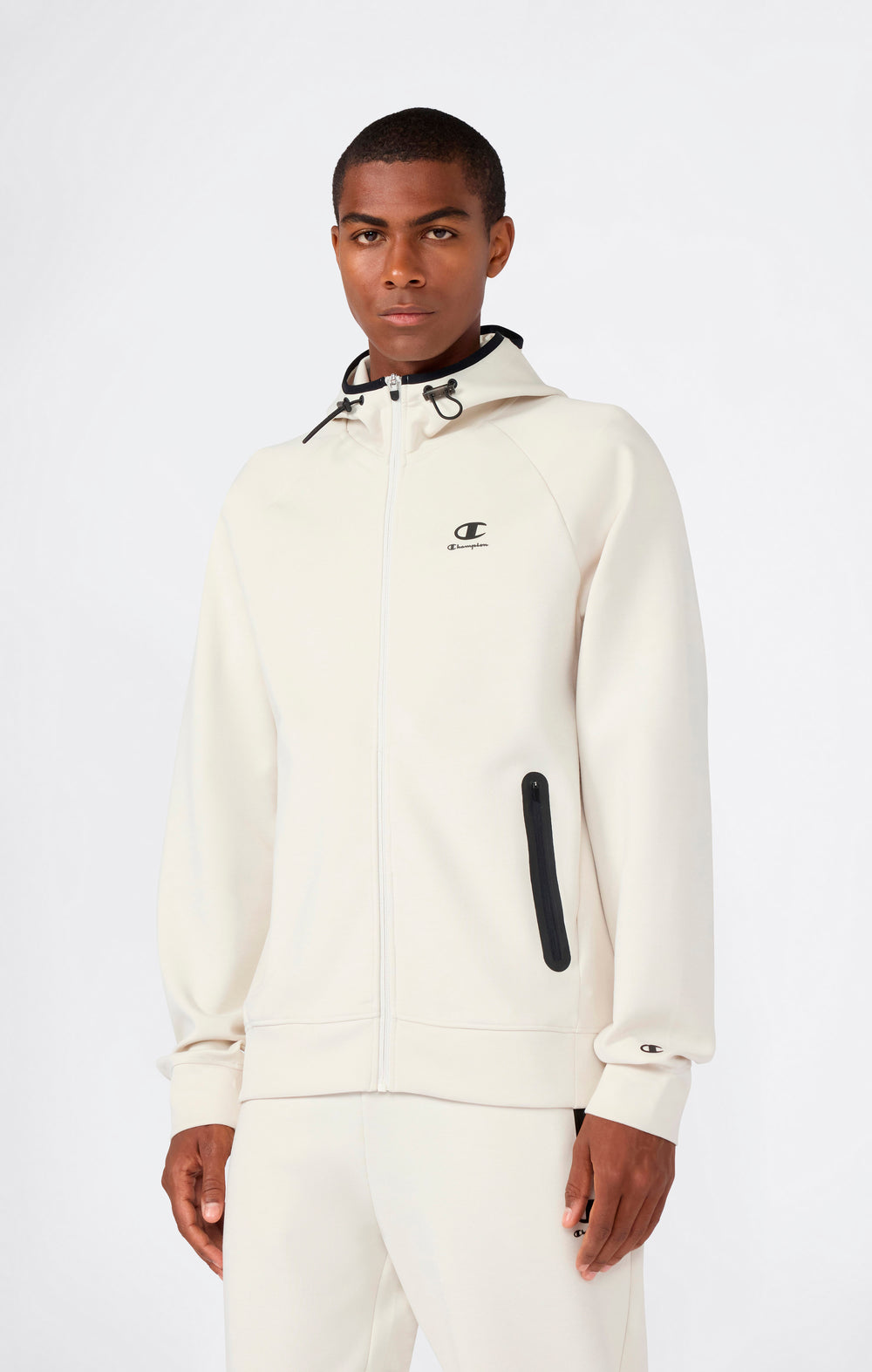 Sweat À Capuche Homme Stretch Avec Zip Intégral C-Tech