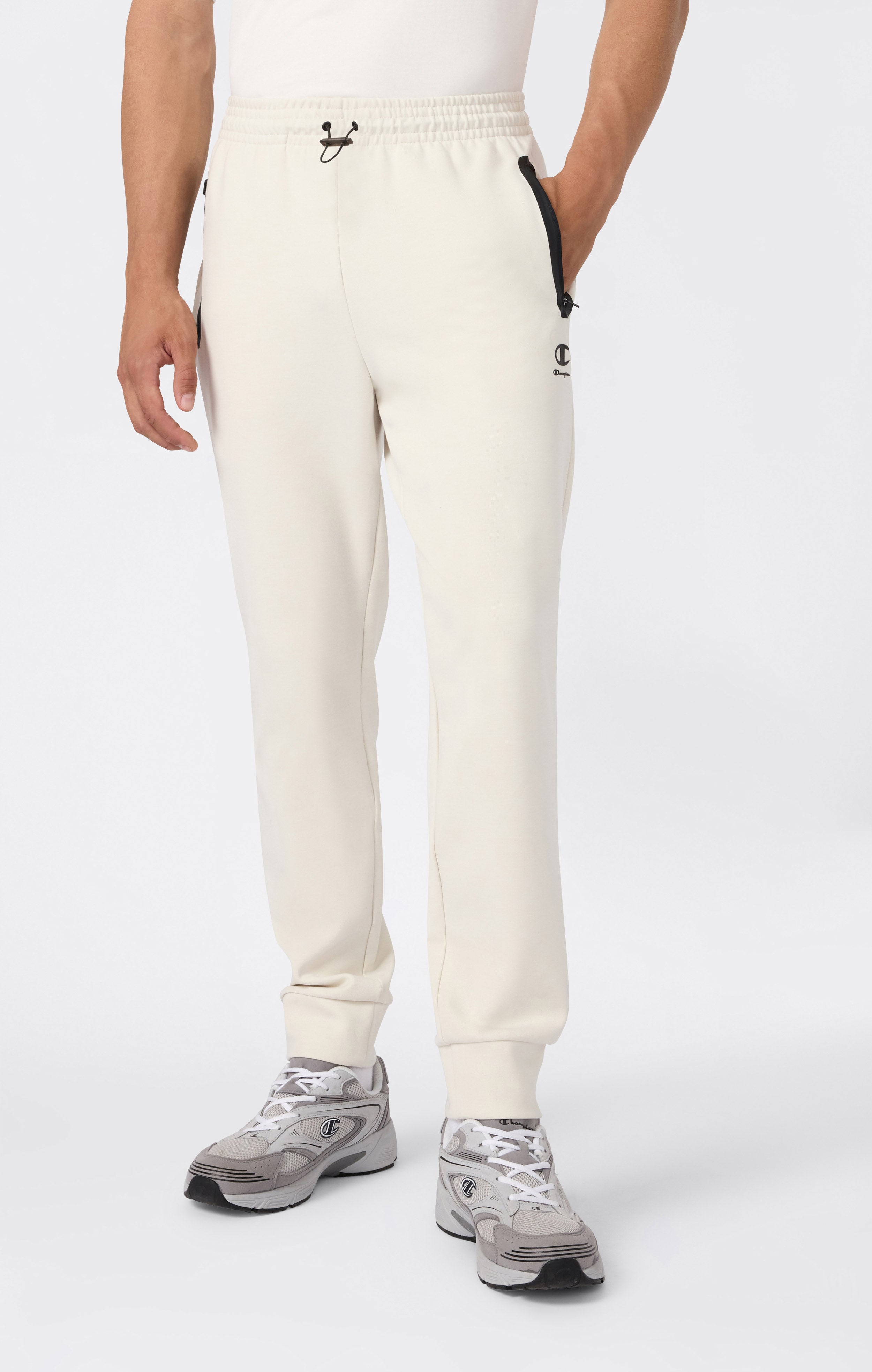 Men's Stretch Poly-Cotton Cuffed Pants C-Tech Cream c-tech