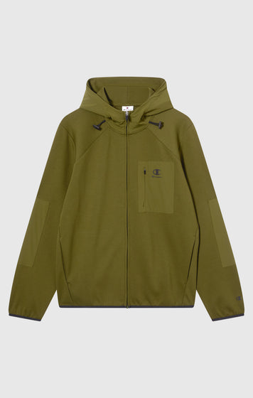 Men’s Full Zip Hooded Sweatshirt Stretch C-Tech