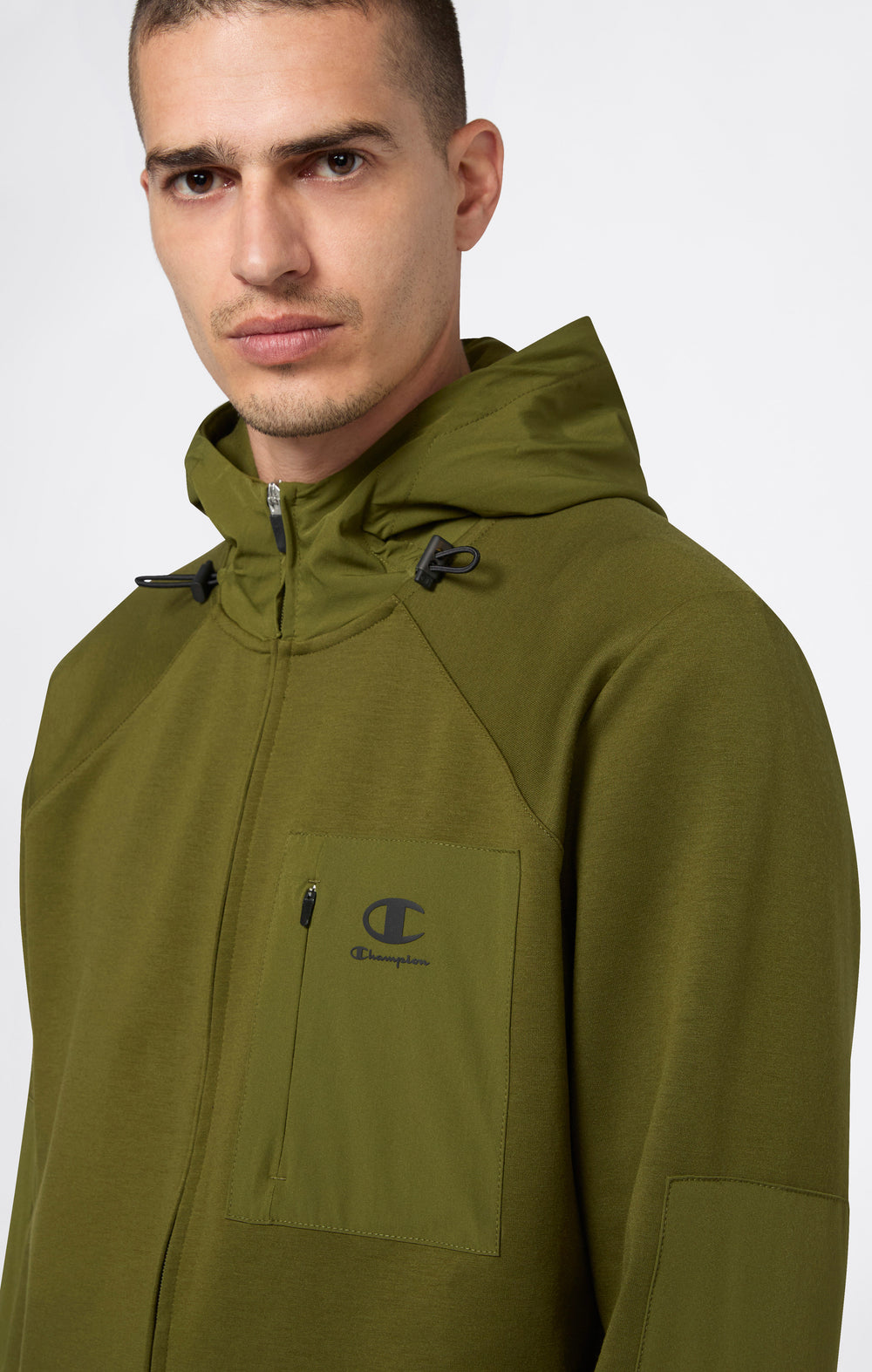 Herren Stretch Kapuzenpullover Mit Reißverschluss C-Tech