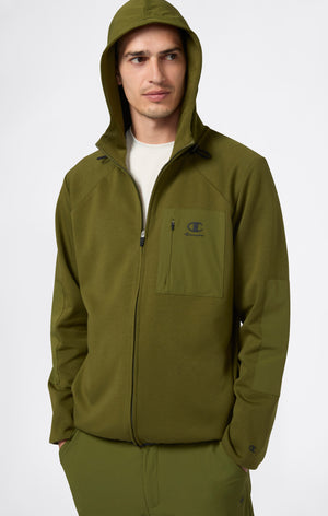 Herren Stretch Kapuzenpullover Mit Reißverschluss C-Tech