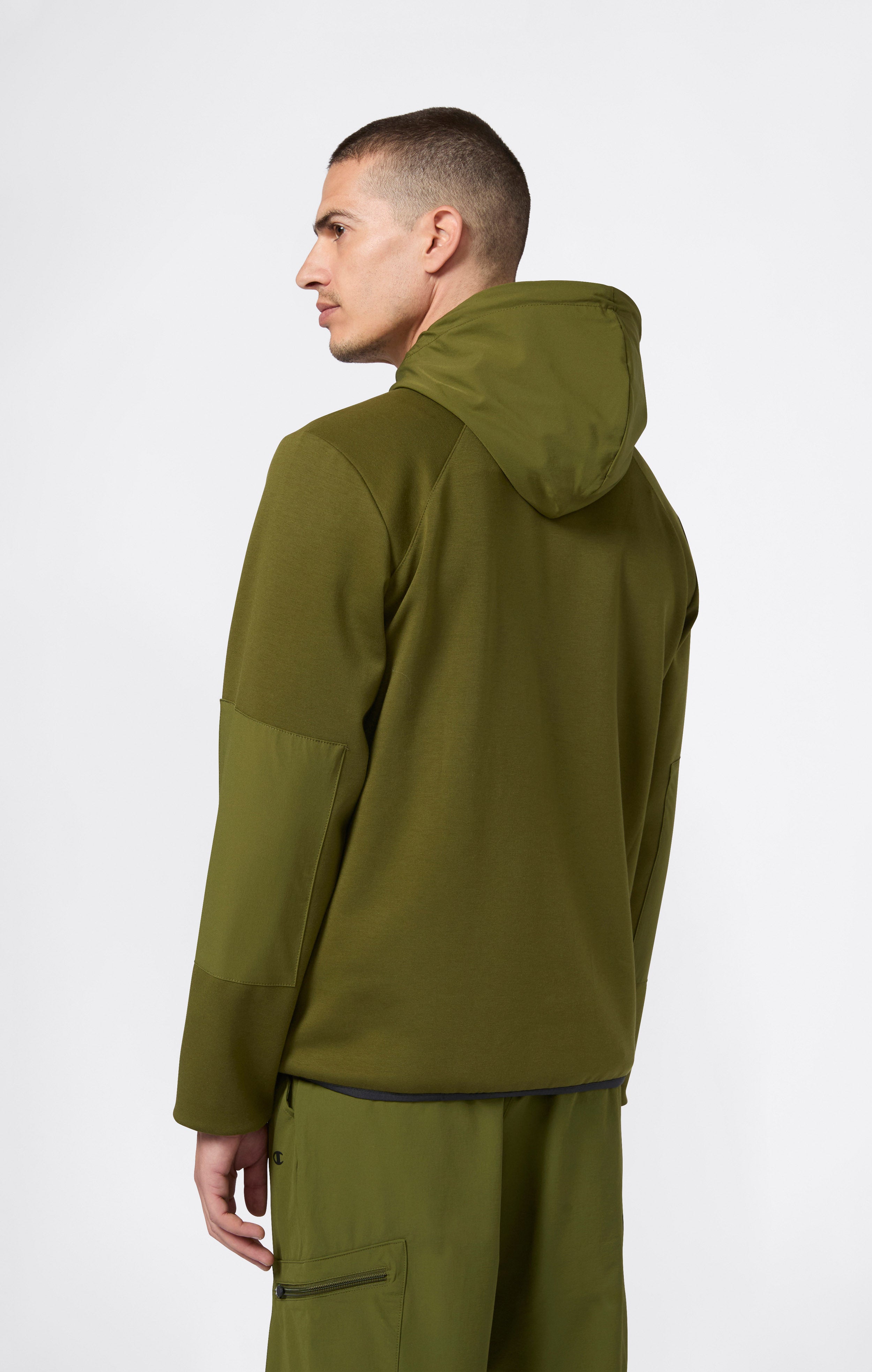Herren Stretch Kapuzenpullover Mit Reißverschluss C-Tech
