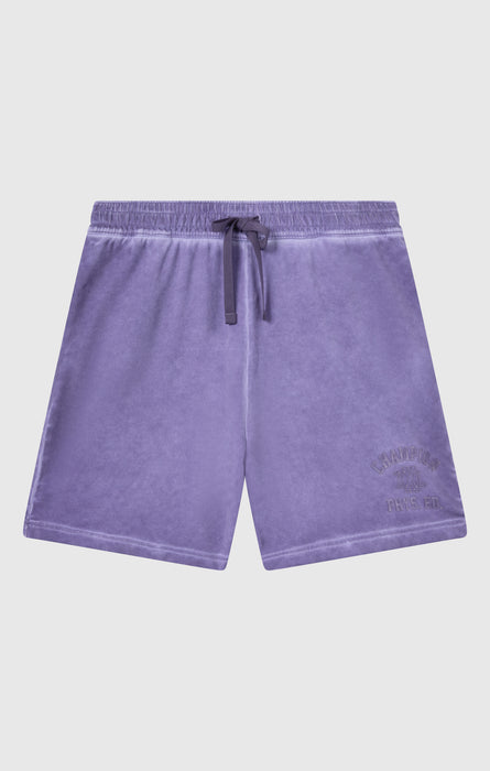 Shorts homme en éponge stretch effet délavé 5''