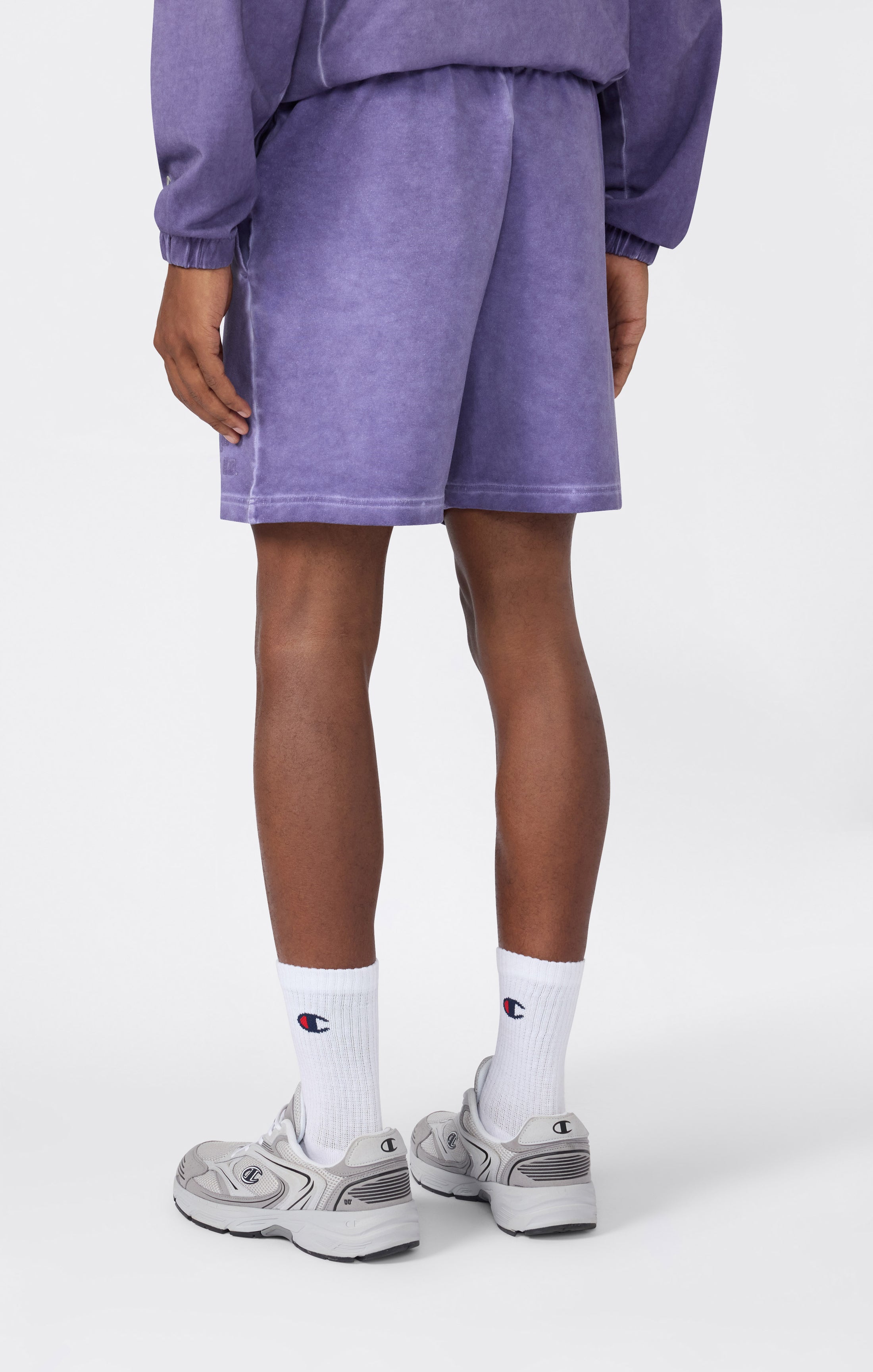 Herren Shorts aus elastischem Terry mit Used-Effekt, 5''