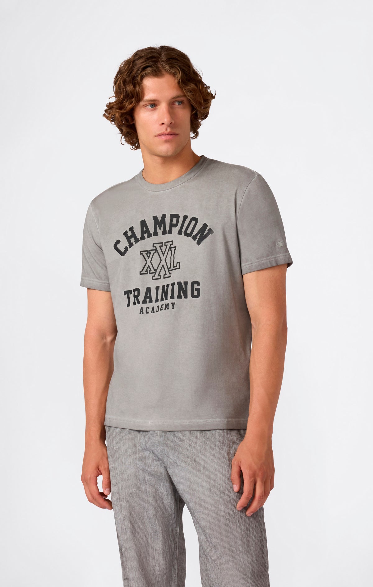 Herren T-Shirt Aus Stretch-Baumwolle Mit Washed-Effekt
