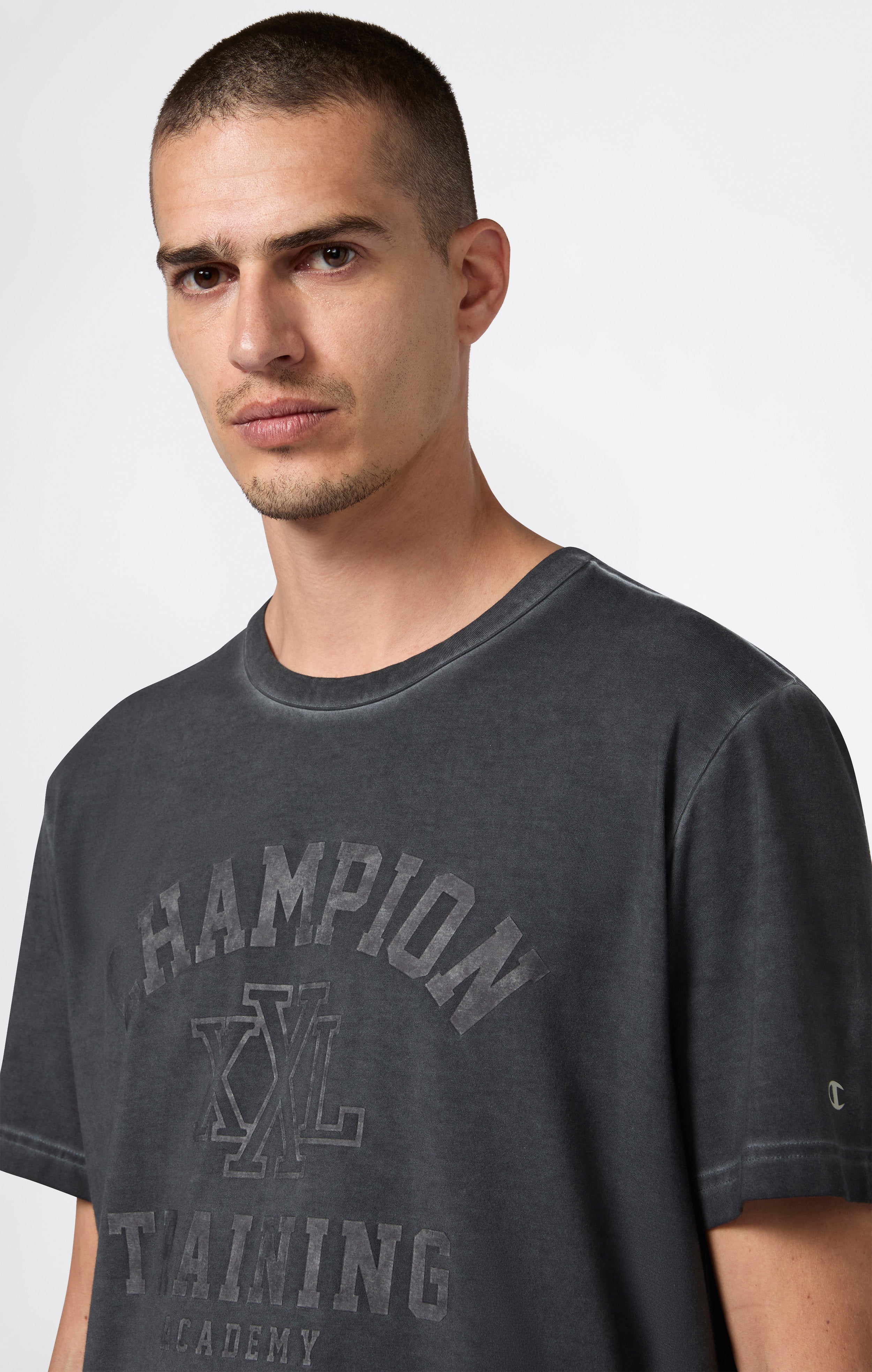 T-Shirt Homme Coton Stretch Effet Délavé