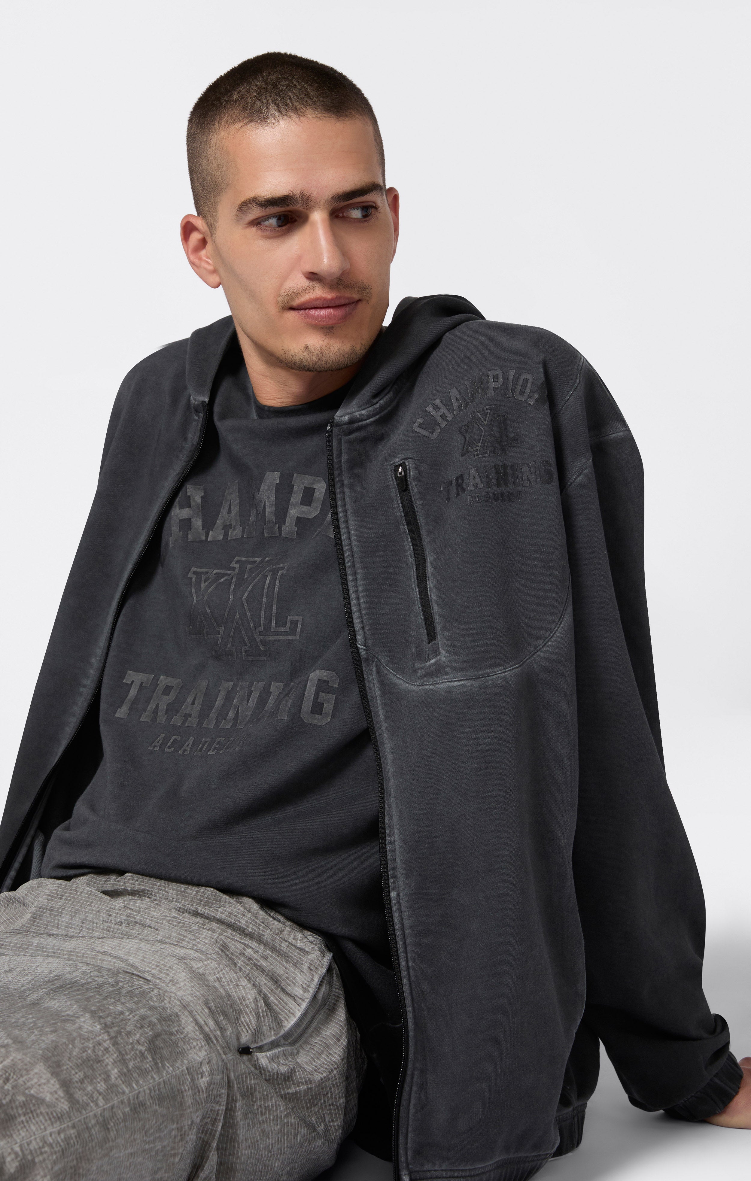 T-Shirt Homme Coton Stretch Effet Délavé