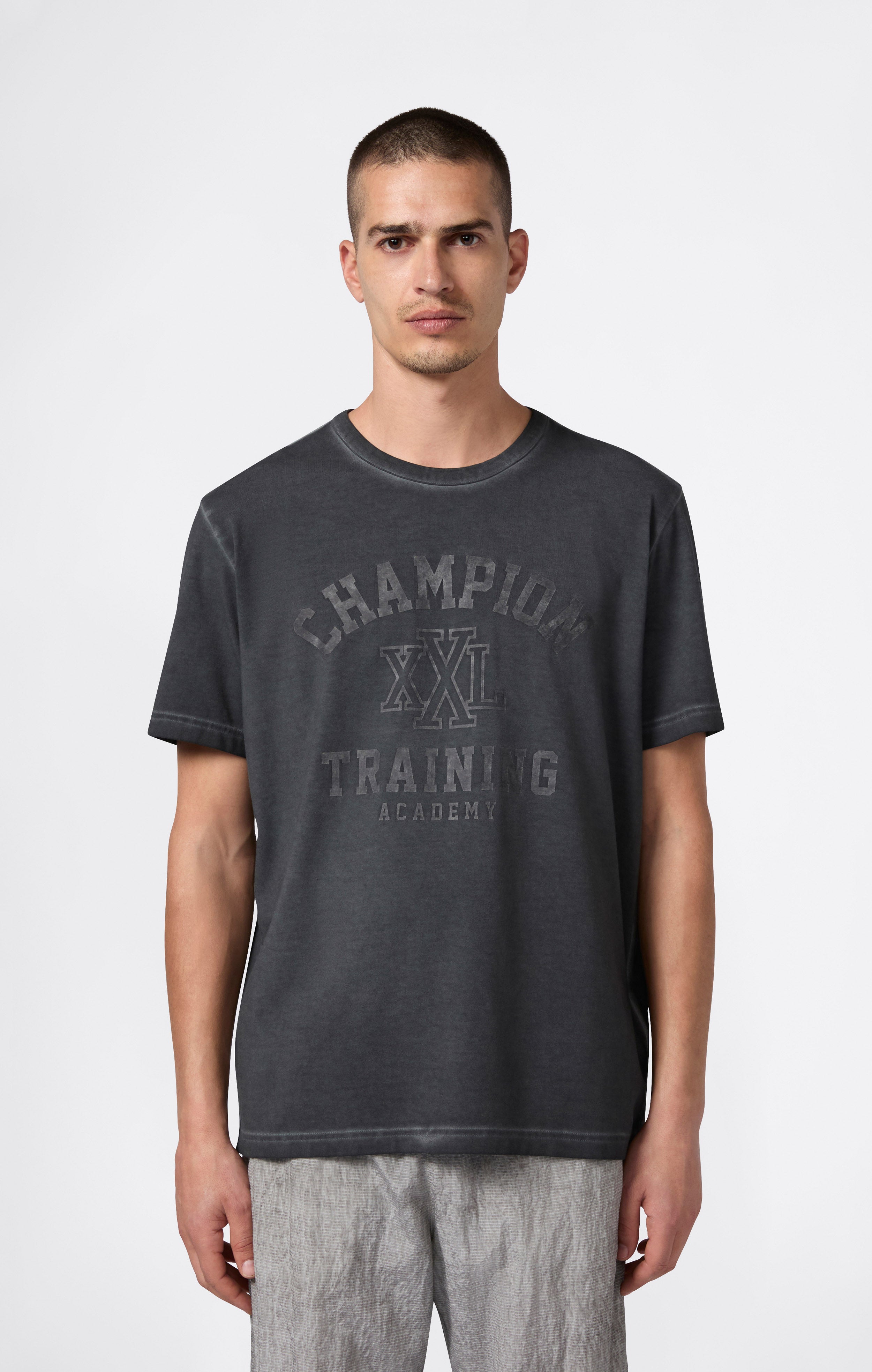 T-Shirt Homme Coton Stretch Effet Délavé