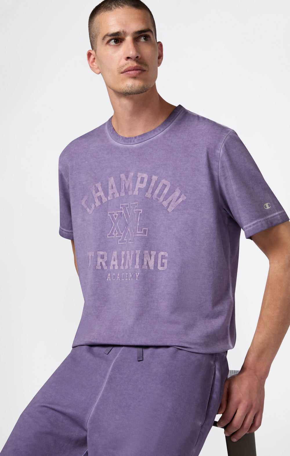 T-Shirt Homme Coton Stretch Effet Délavé