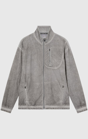 Herren Nylon-Top Mit Voller Reißverschluss Im Washed-Look