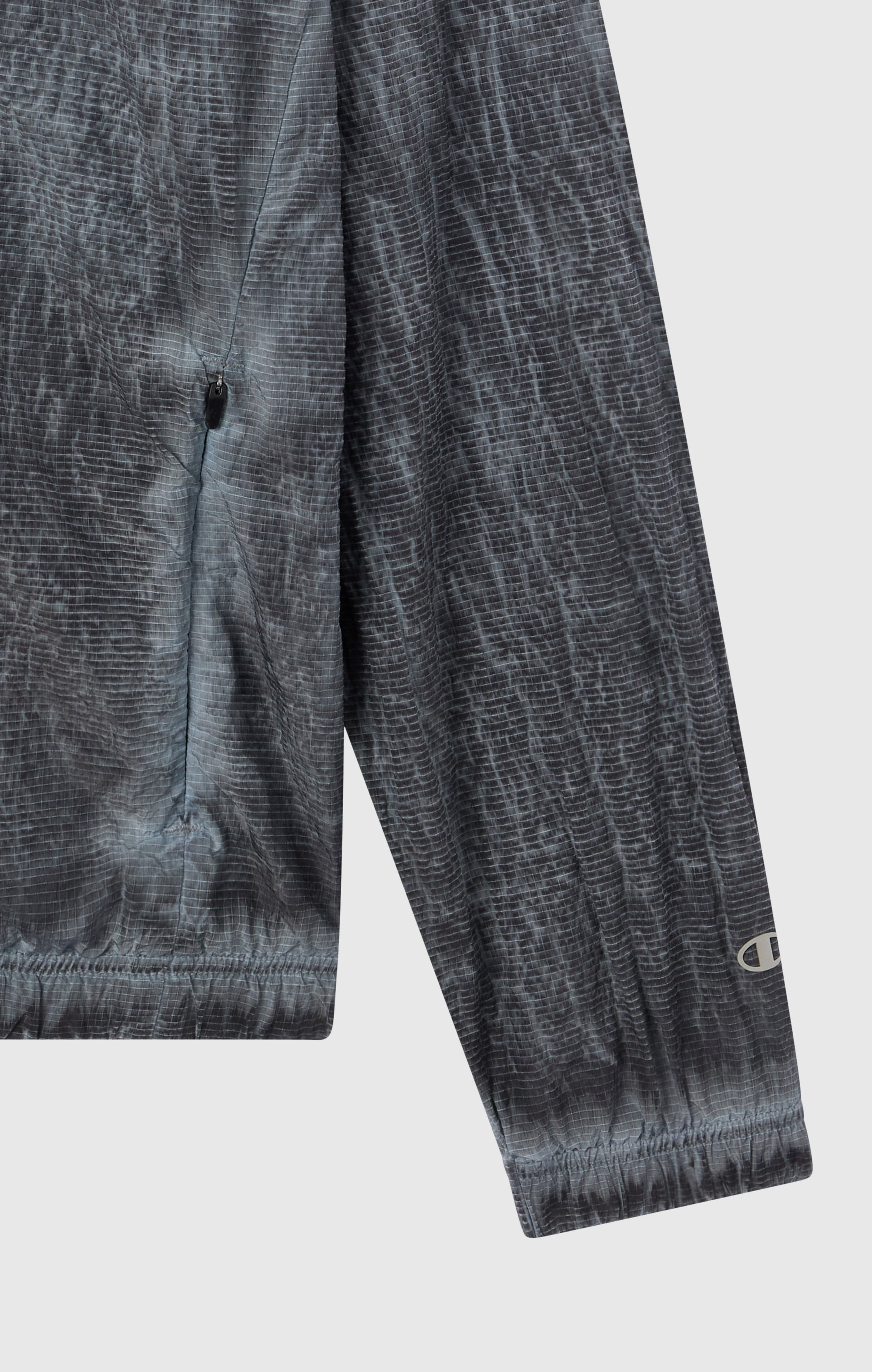 Herren Nylon-Top Mit Voller Reißverschluss Im Washed-Look