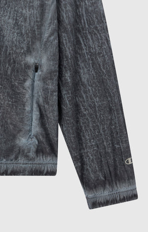 Herren Nylon-Top Mit Voller Reißverschluss Im Washed-Look