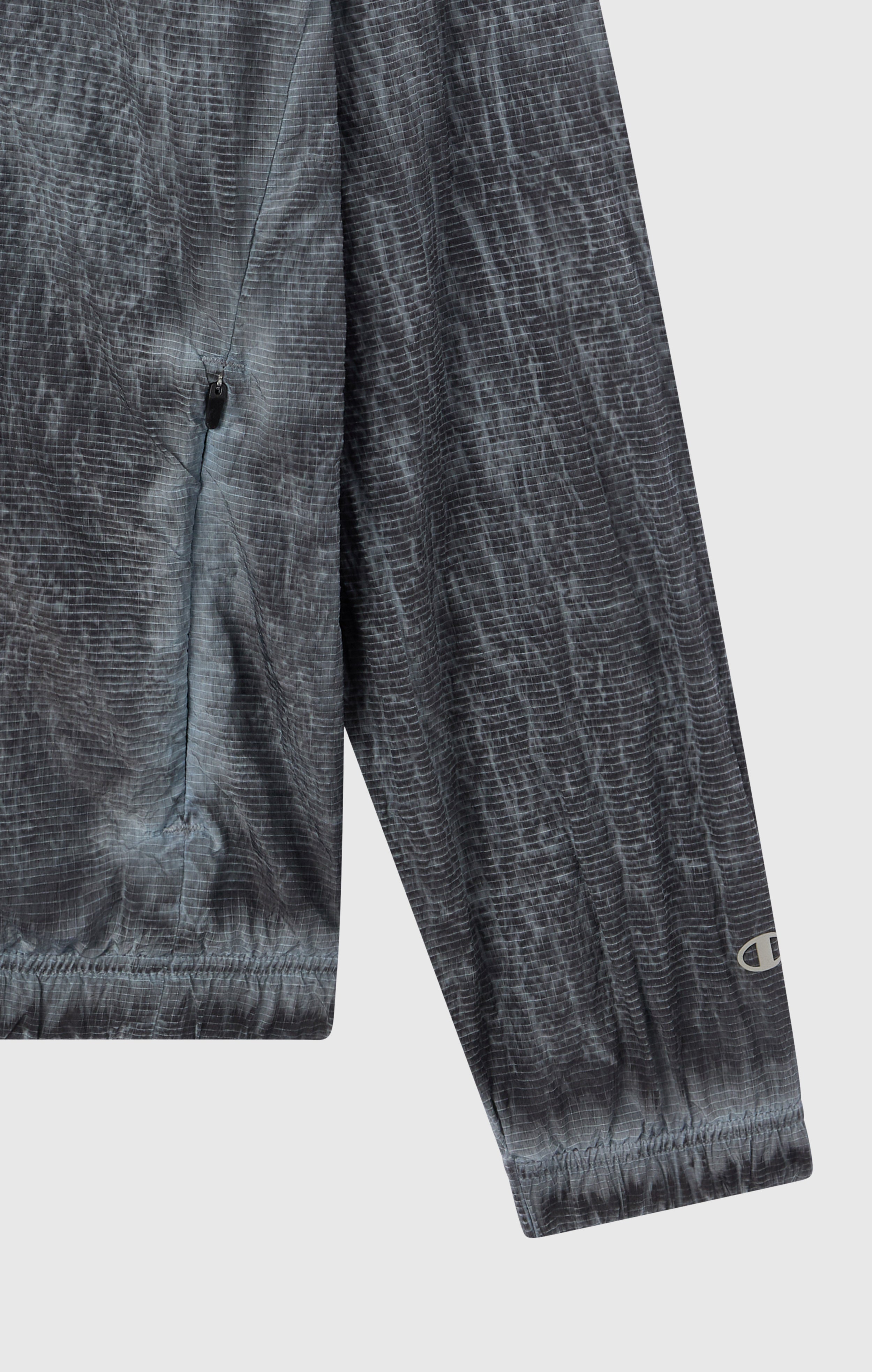 Top Uomo In Nylon Con Zip Intera Effetto Slavato