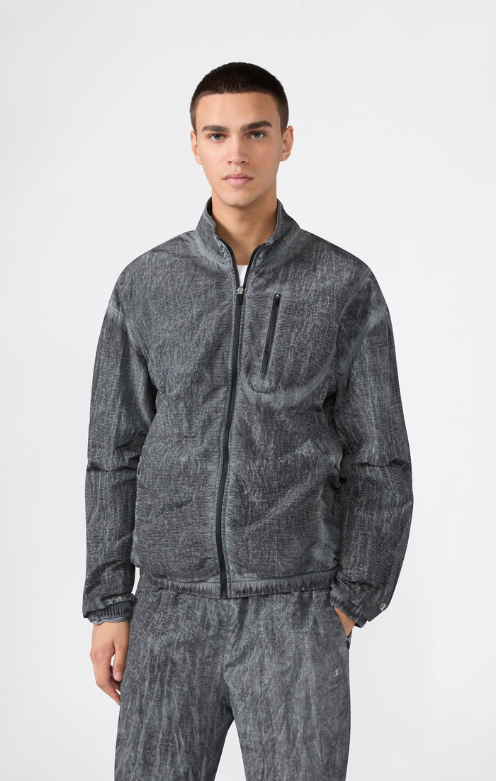 Top Homme En Nylon Avec Zip Intégral Effet Délavé