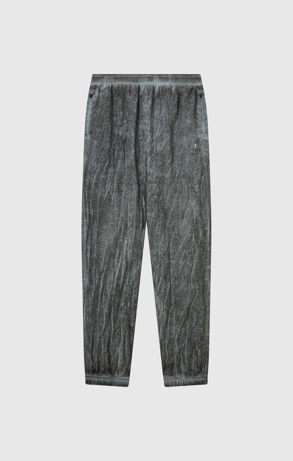Pantaloni Uomo In Nylon Con Polsini Elastici Effetto Slavato