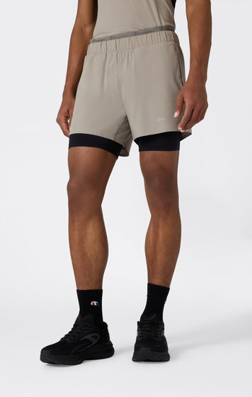 Pantalones cortos ligeros 2 en 1 para hombre Quick Dry