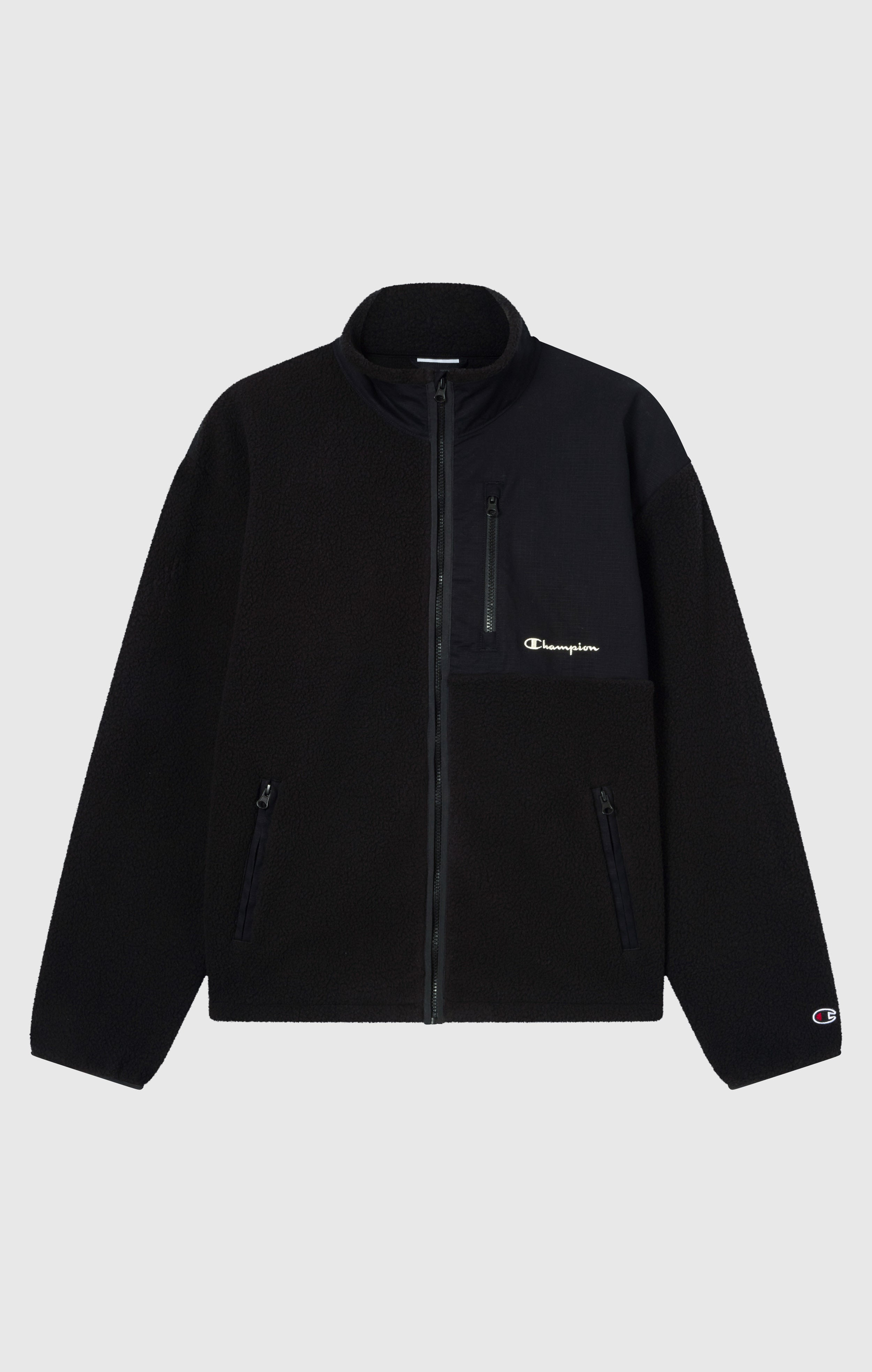 Men's Full Zip Polar Teddy Jacket Black polar | Champion United