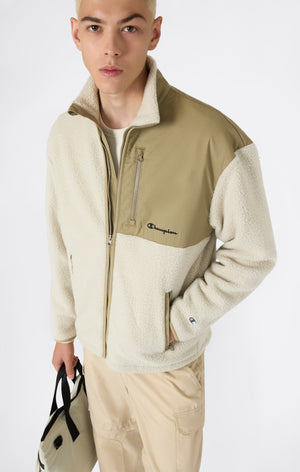 Giacca Polar Teddy con Zip Intera da Uomo