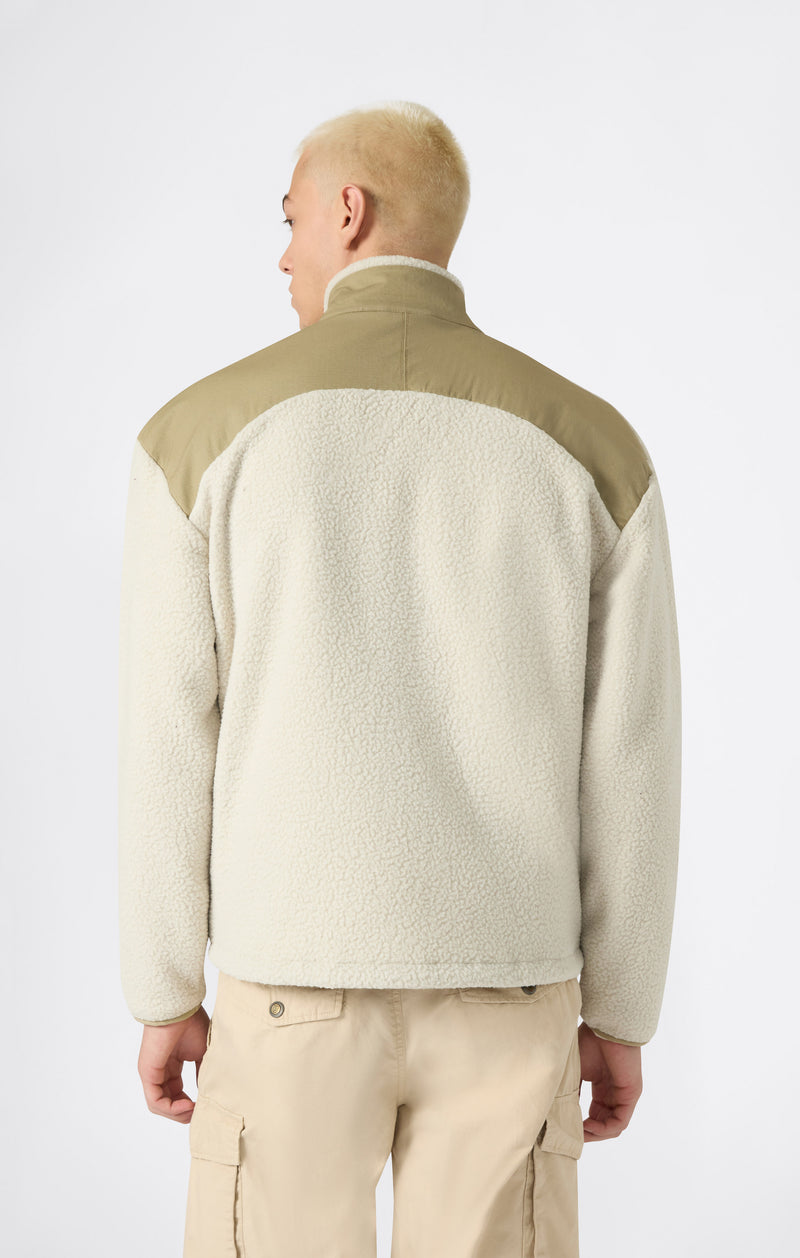 Giacca Polar Teddy con Zip Intera da Uomo