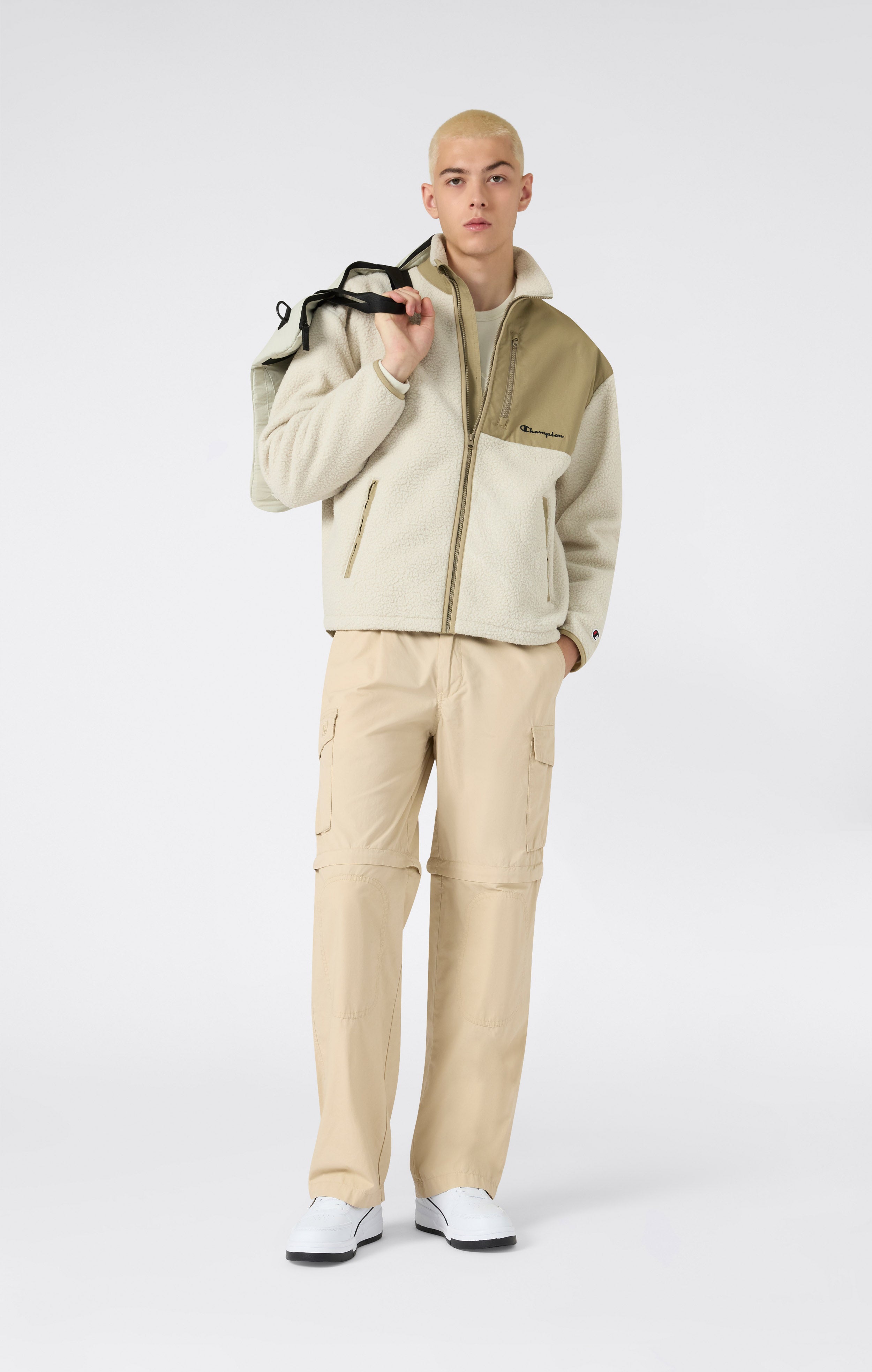 Giacca Polar Teddy con Zip Intera da Uomo