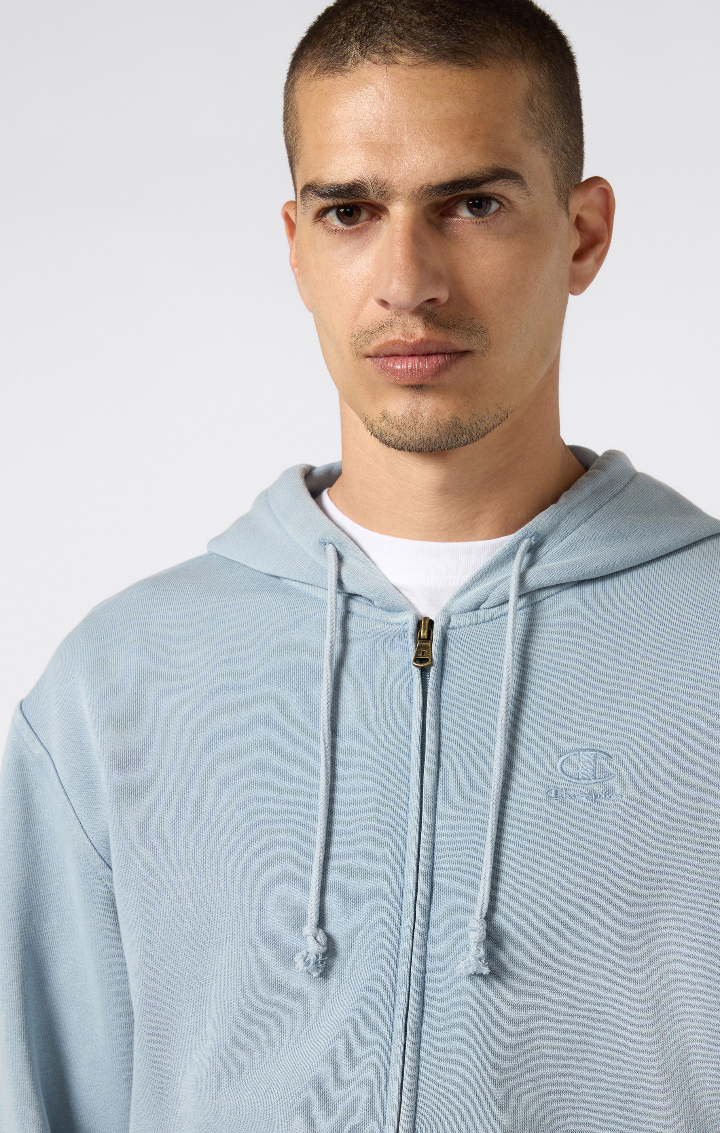 Felpa con Cappuccio da Uomo con Zip Intera