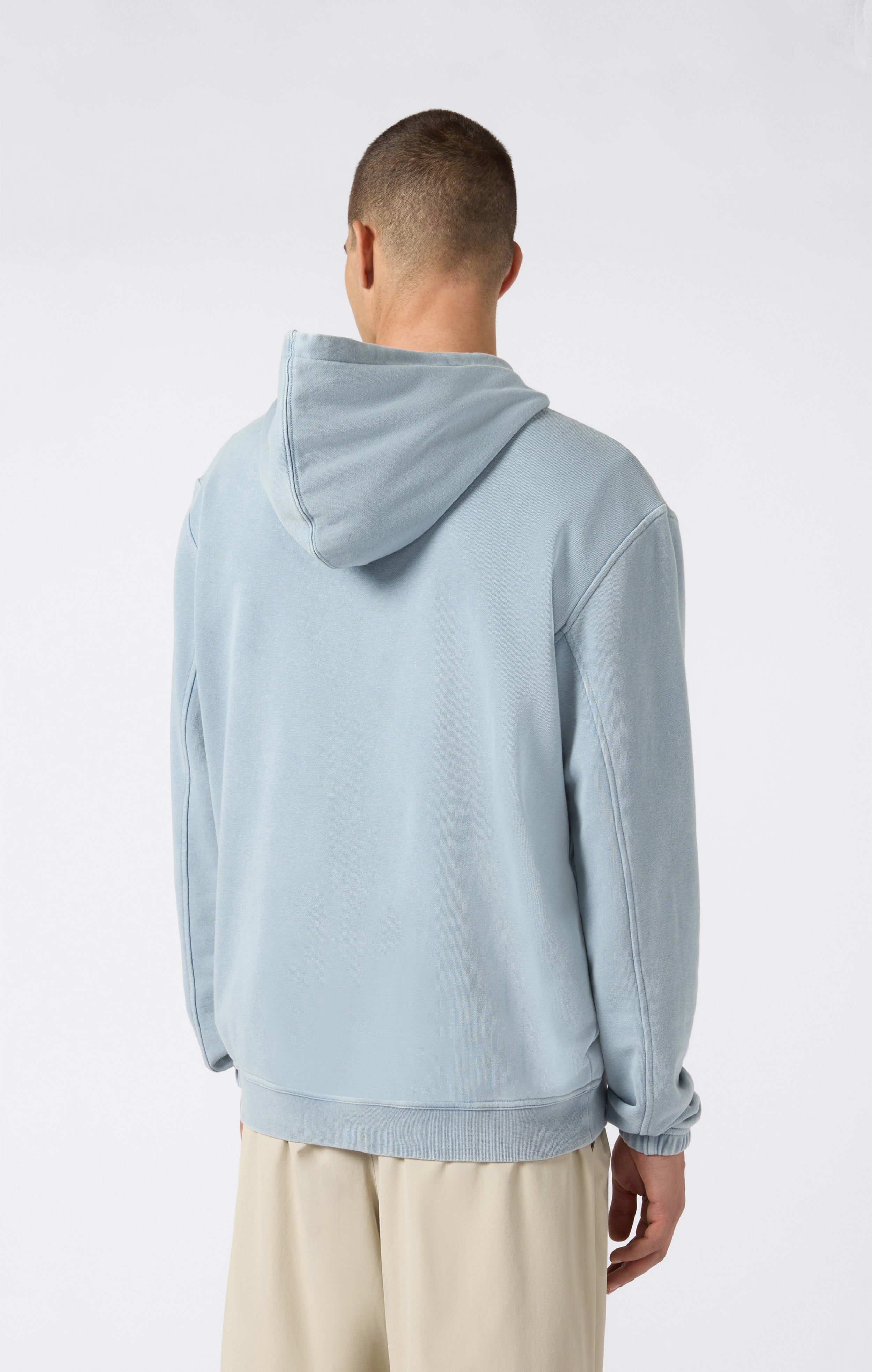 Felpa con Cappuccio da Uomo con Zip Intera