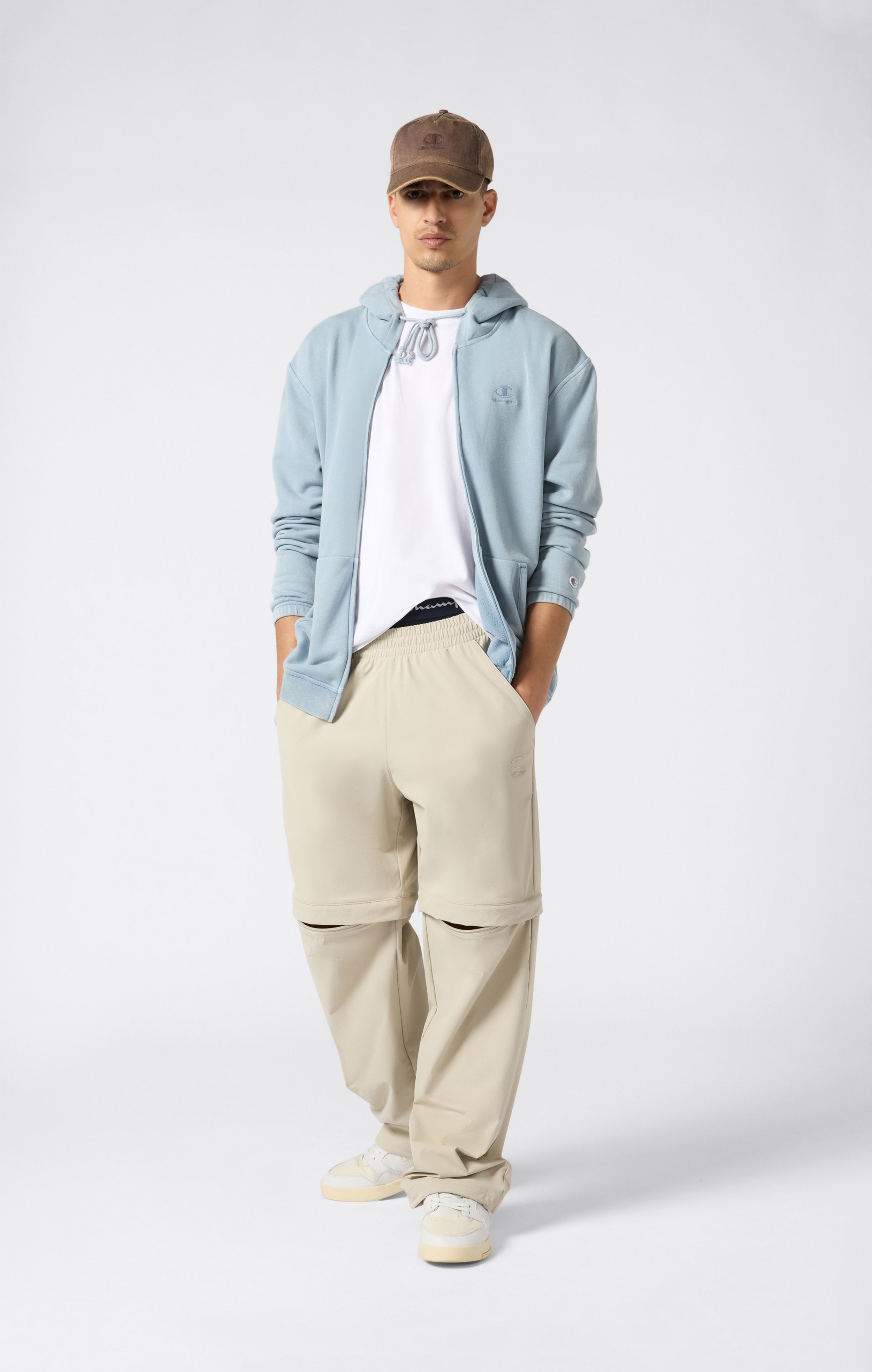 Felpa con Cappuccio da Uomo con Zip Intera