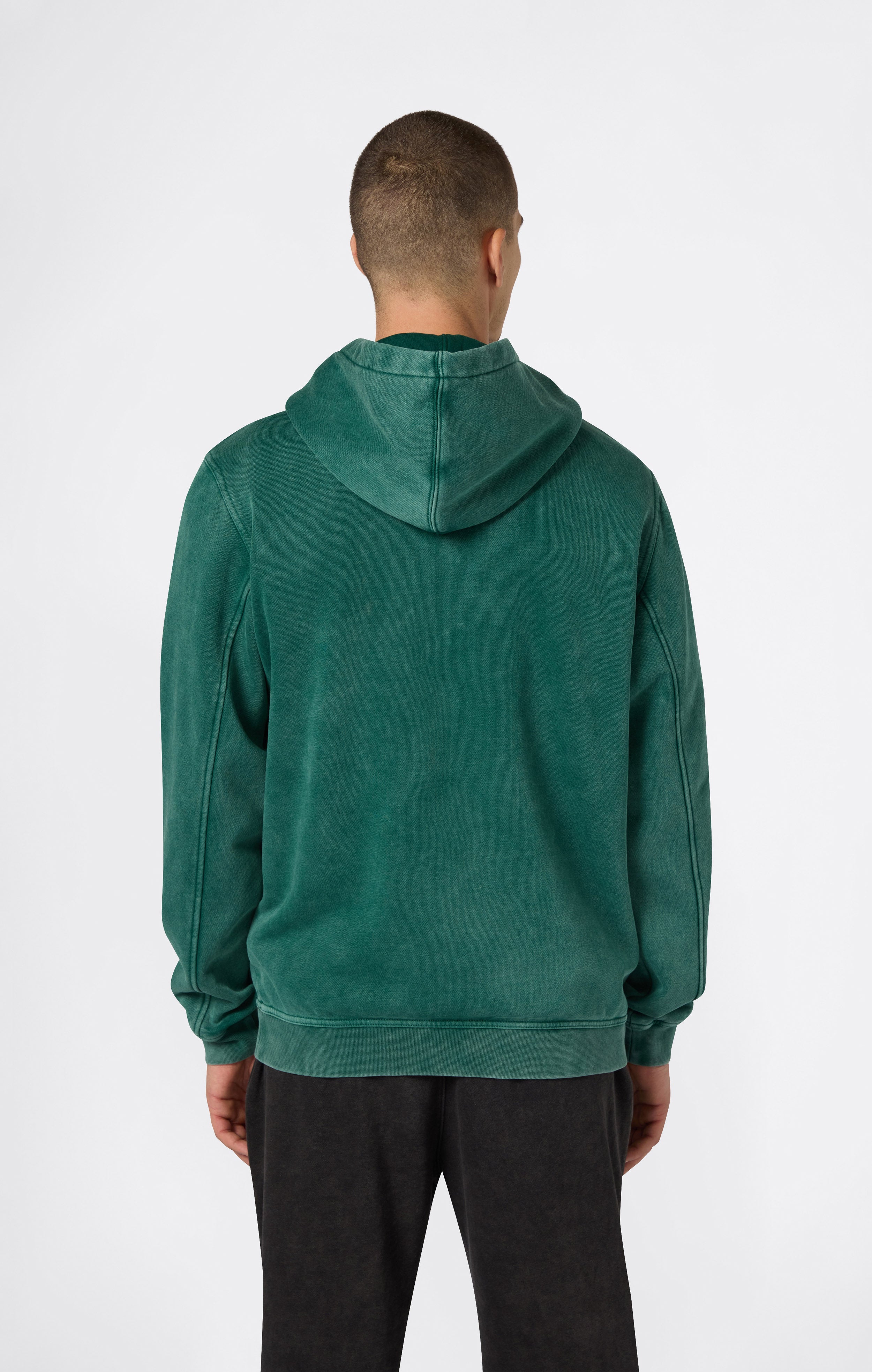 Kapuzenpullover Mit Washed-Look Und Angerautem Innenmaterial Icons Herren