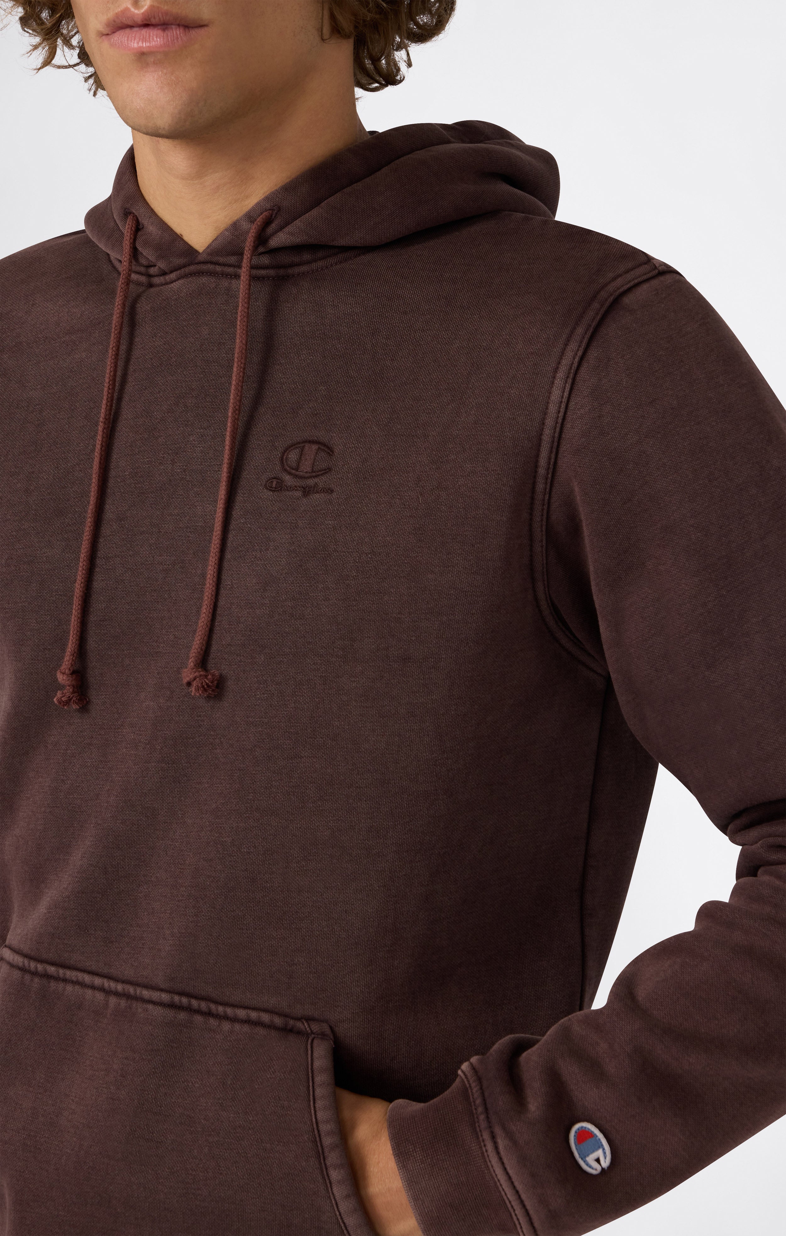 Kapuzenpullover Mit Washed-Look Und Angerautem Innenmaterial Icons Herren