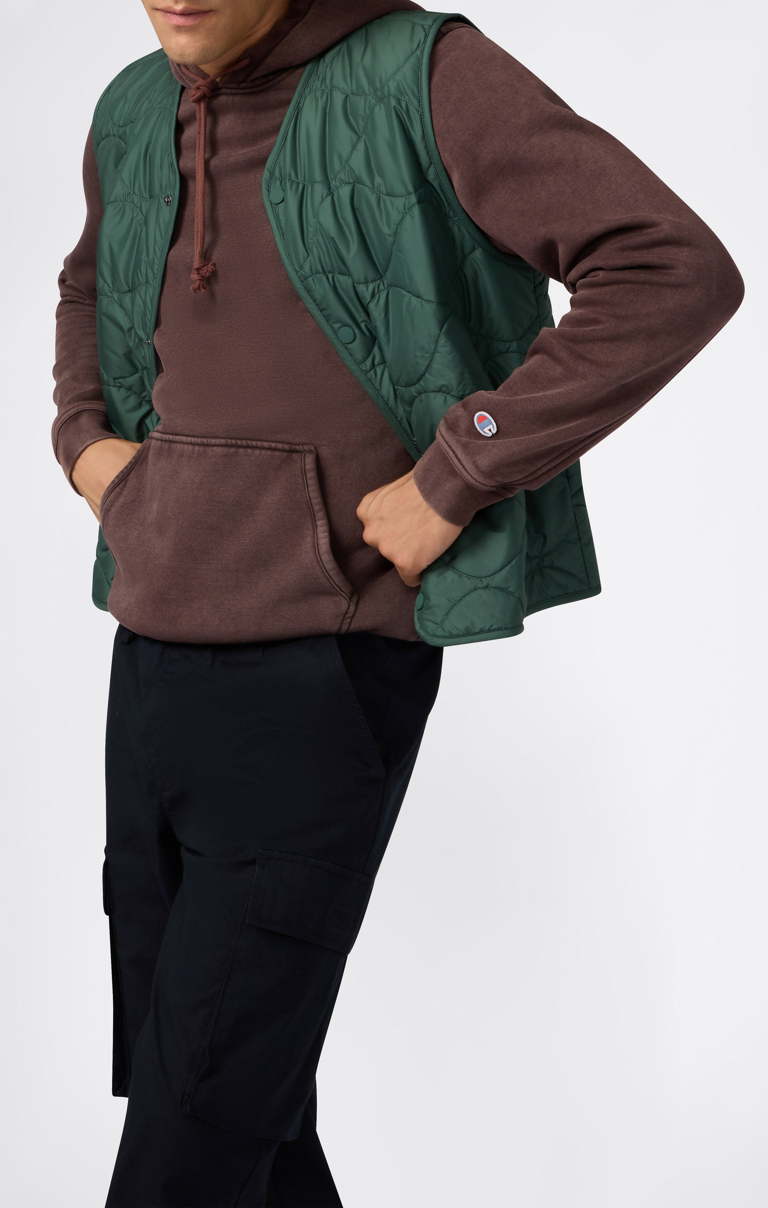 Kapuzenpullover Mit Washed-Look Und Angerautem Innenmaterial Icons Herren