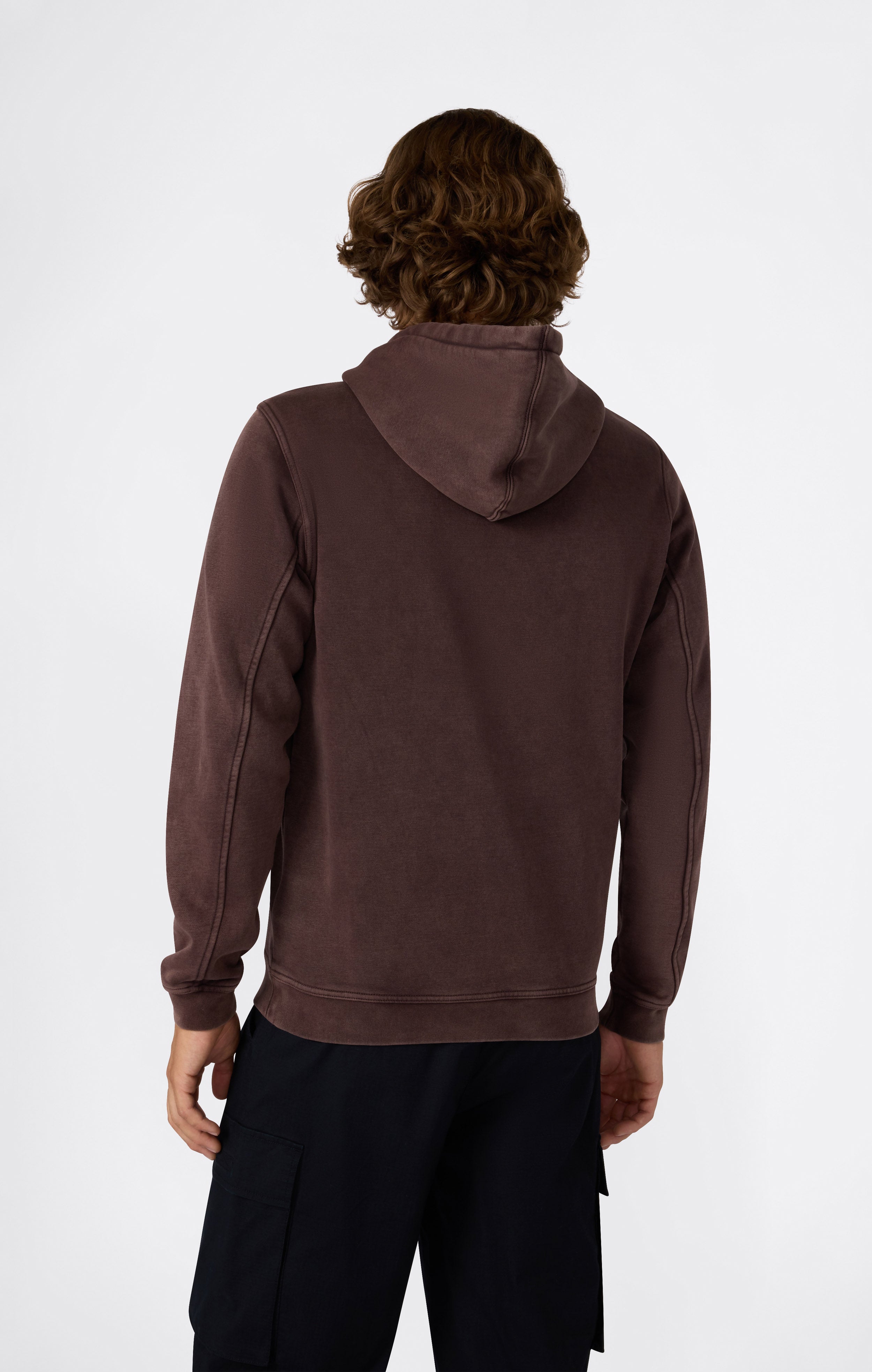 Kapuzenpullover Mit Washed-Look Und Angerautem Innenmaterial Icons Herren