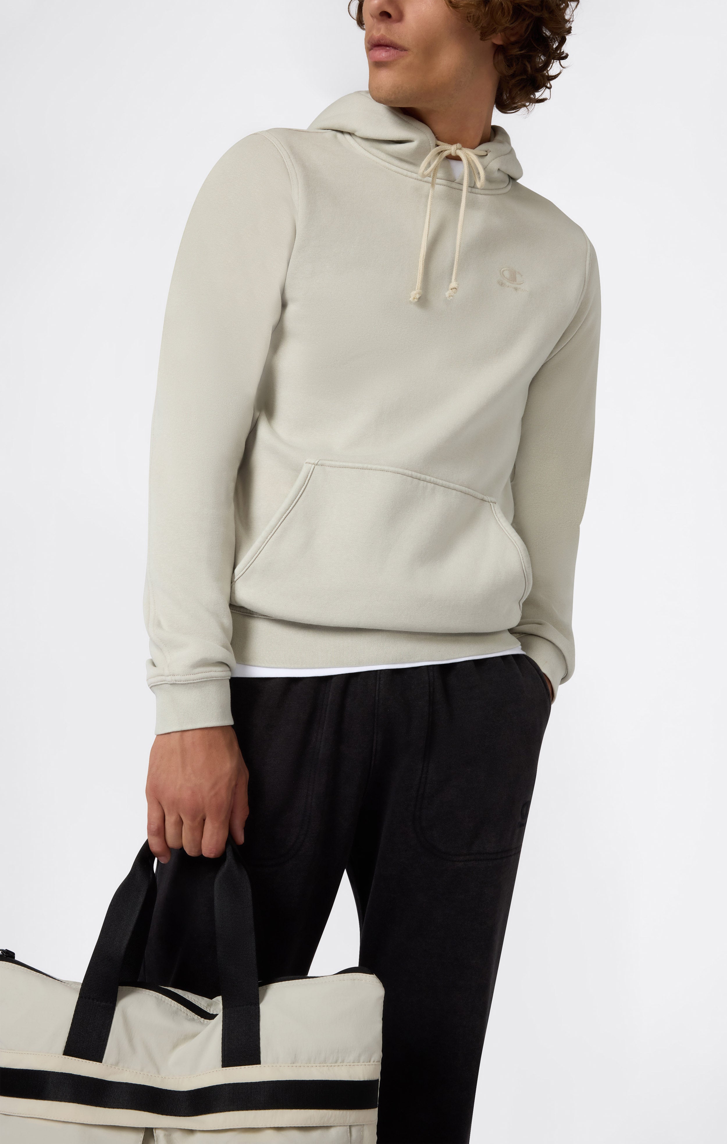 Kapuzenpullover Mit Washed-Look Und Angerautem Innenmaterial Icons Herren