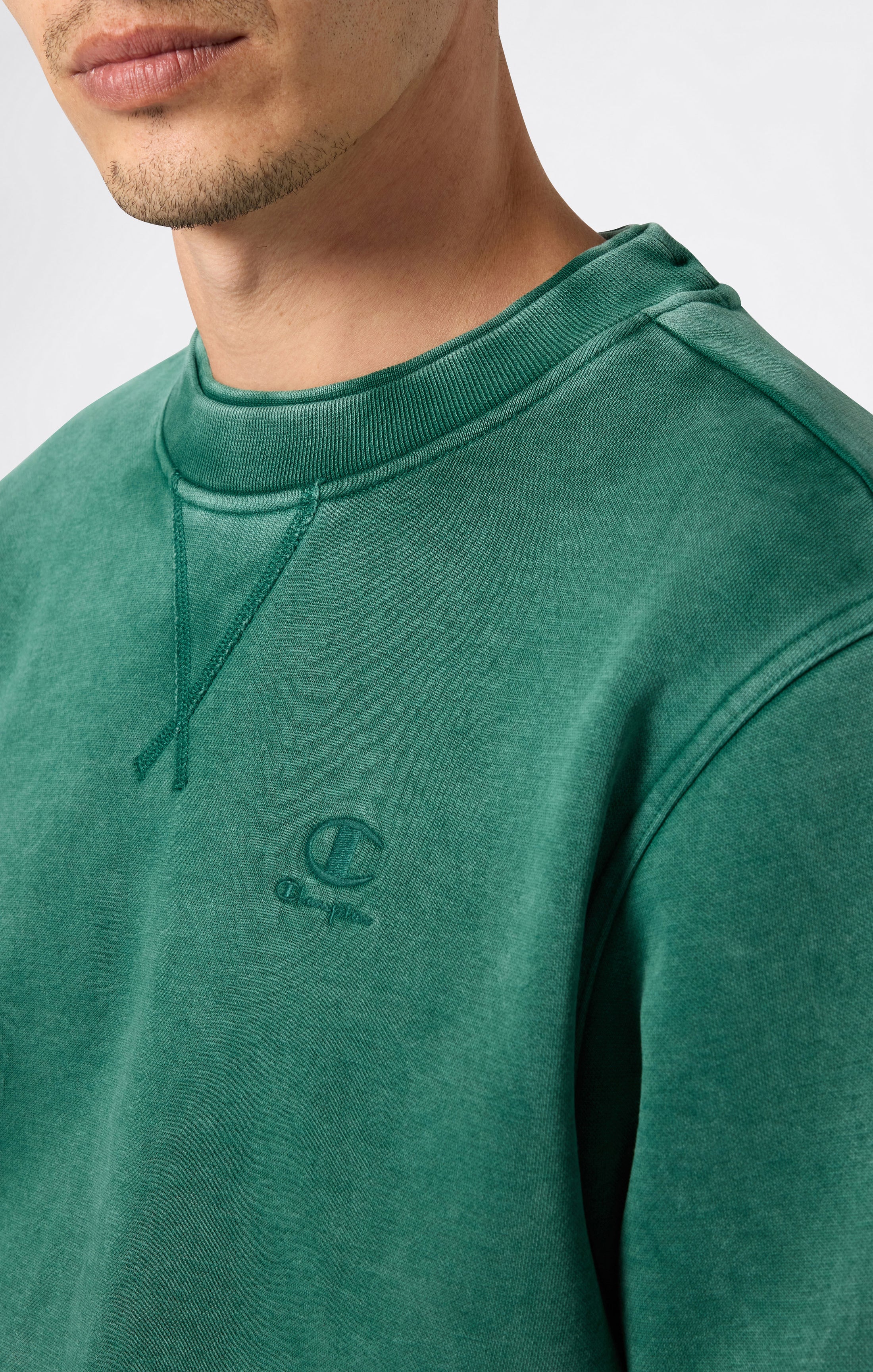 Rundhals-Sweatshirt Mit Washed-Look Und Angerautem Innenmaterial Icons Herren