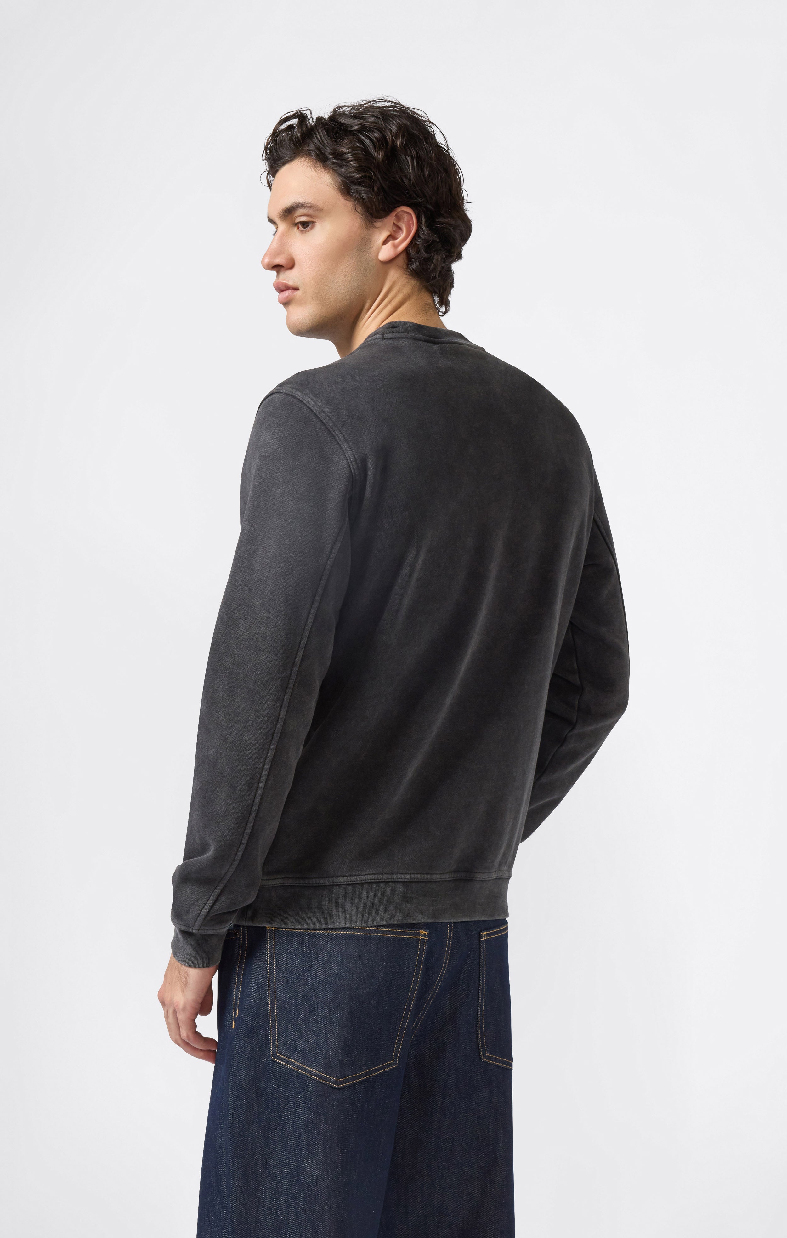 Men’s Washed Fleece Crewneck Sweatshirt Icons