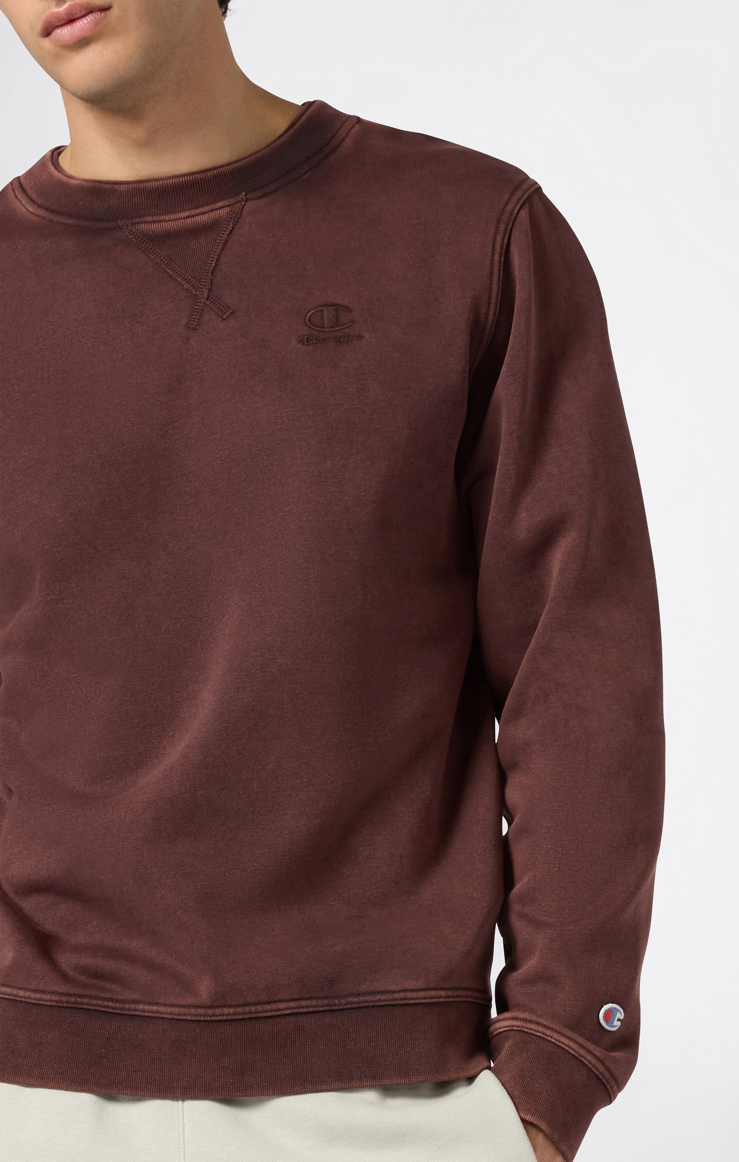 Felpa Girocollo Interno Felpato Effetto Slavato Icons Da Uomo