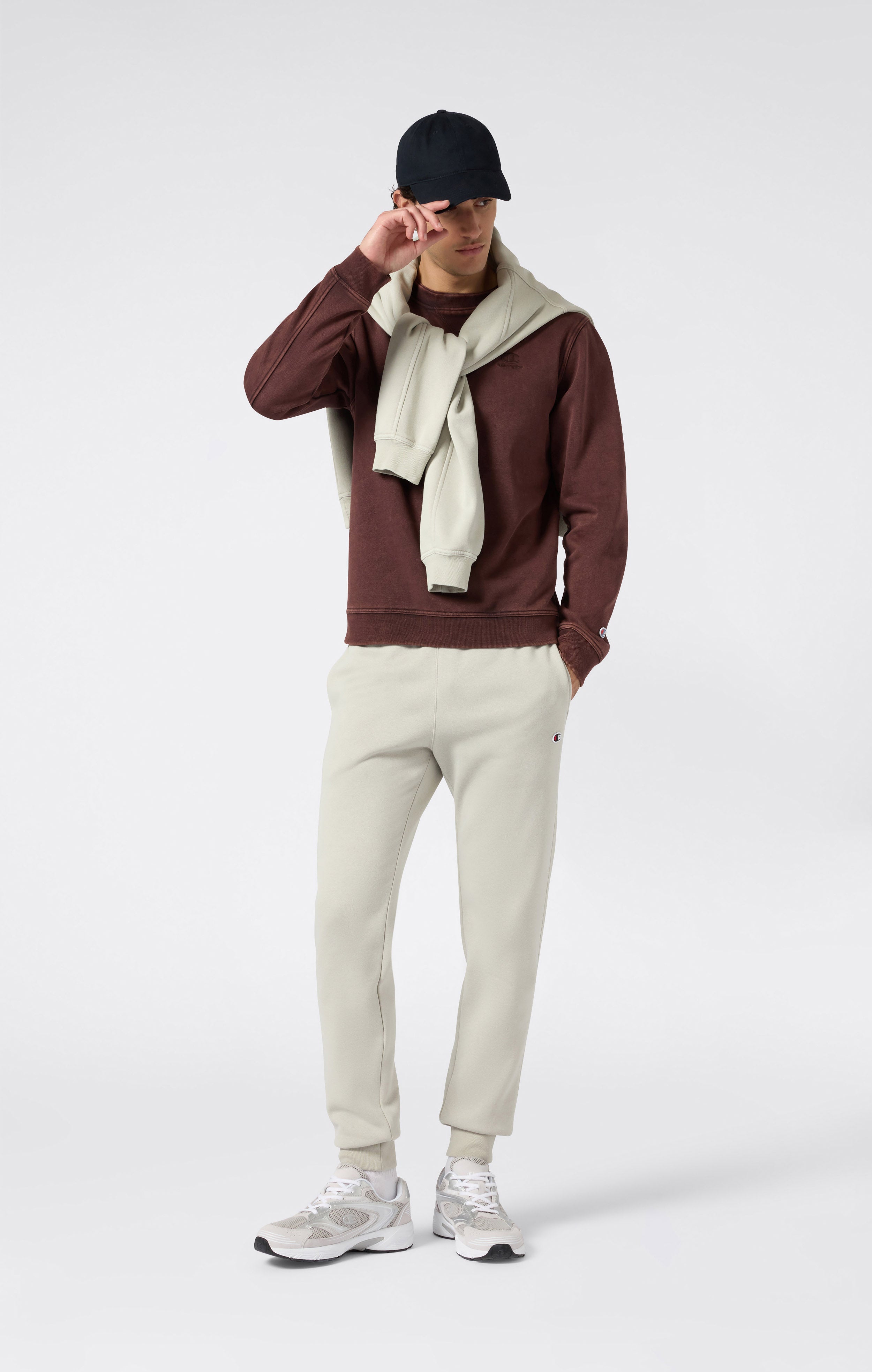 Felpa Girocollo Interno Felpato Effetto Slavato Icons Da Uomo